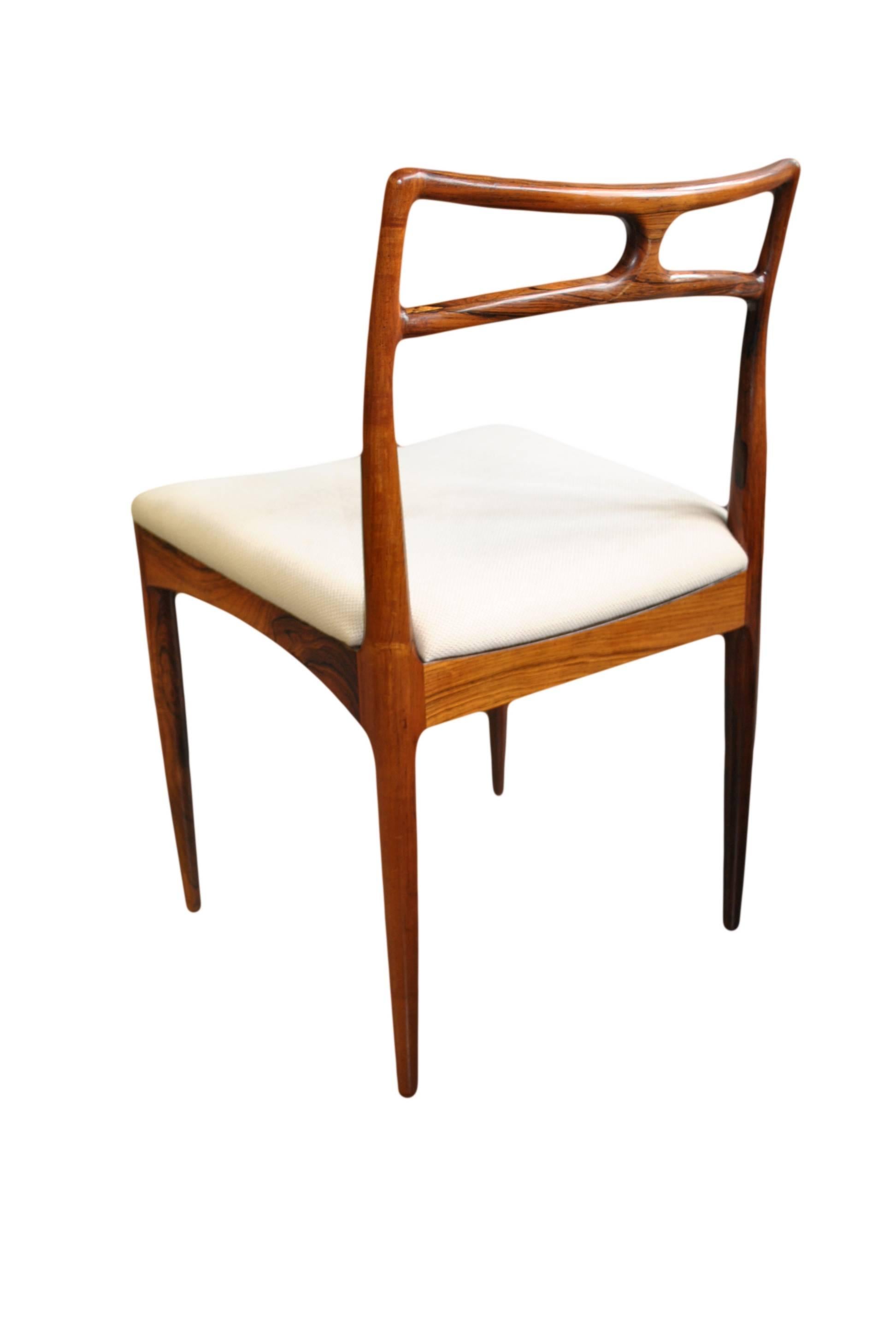 Mid-Century Modern Rosewood Dining Chairs by Johannes Andersen, Set of Eight In Excellent Condition In London, GB