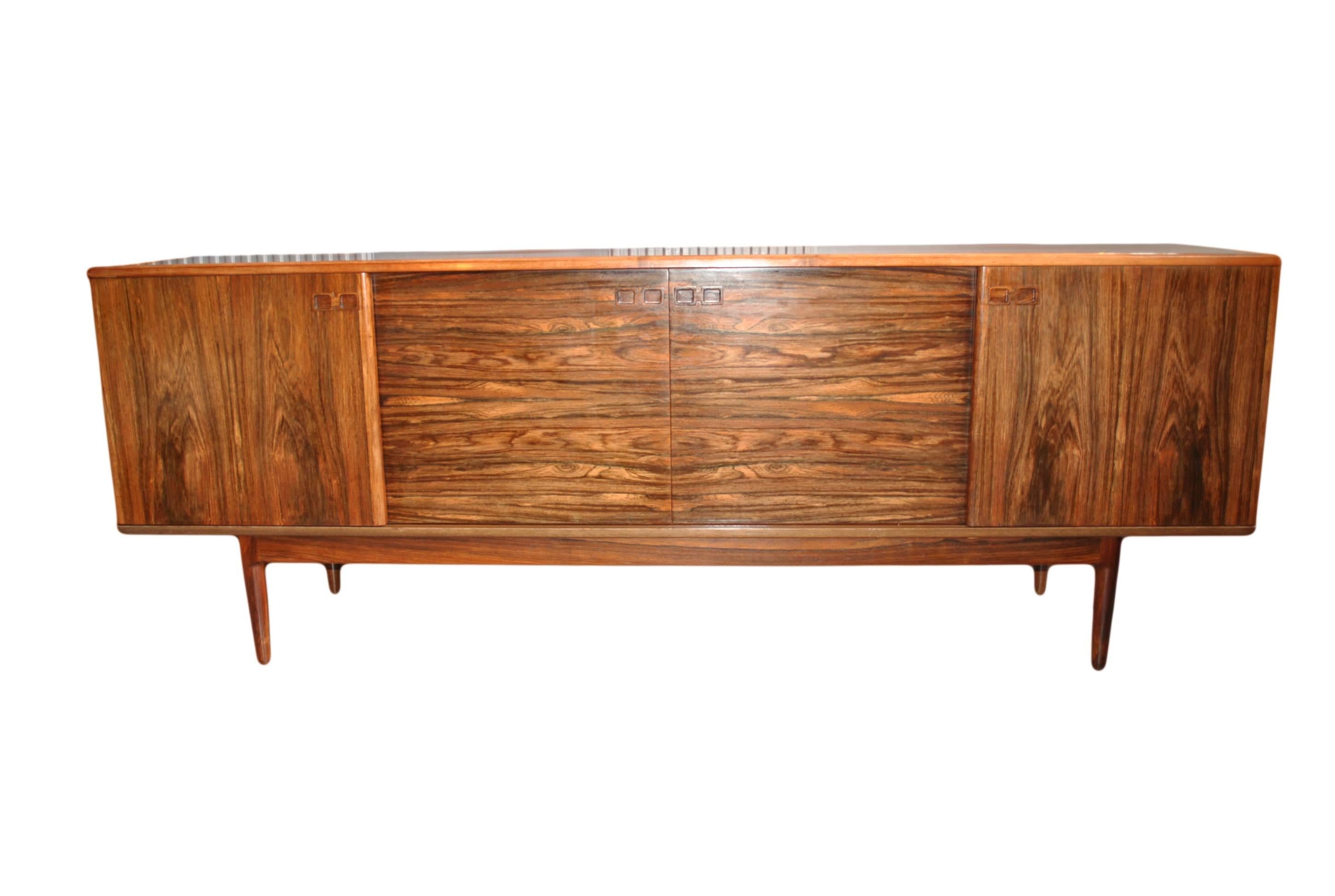 Large Danish Midcentury Sideboard Credenza by Christian Linneberg 1