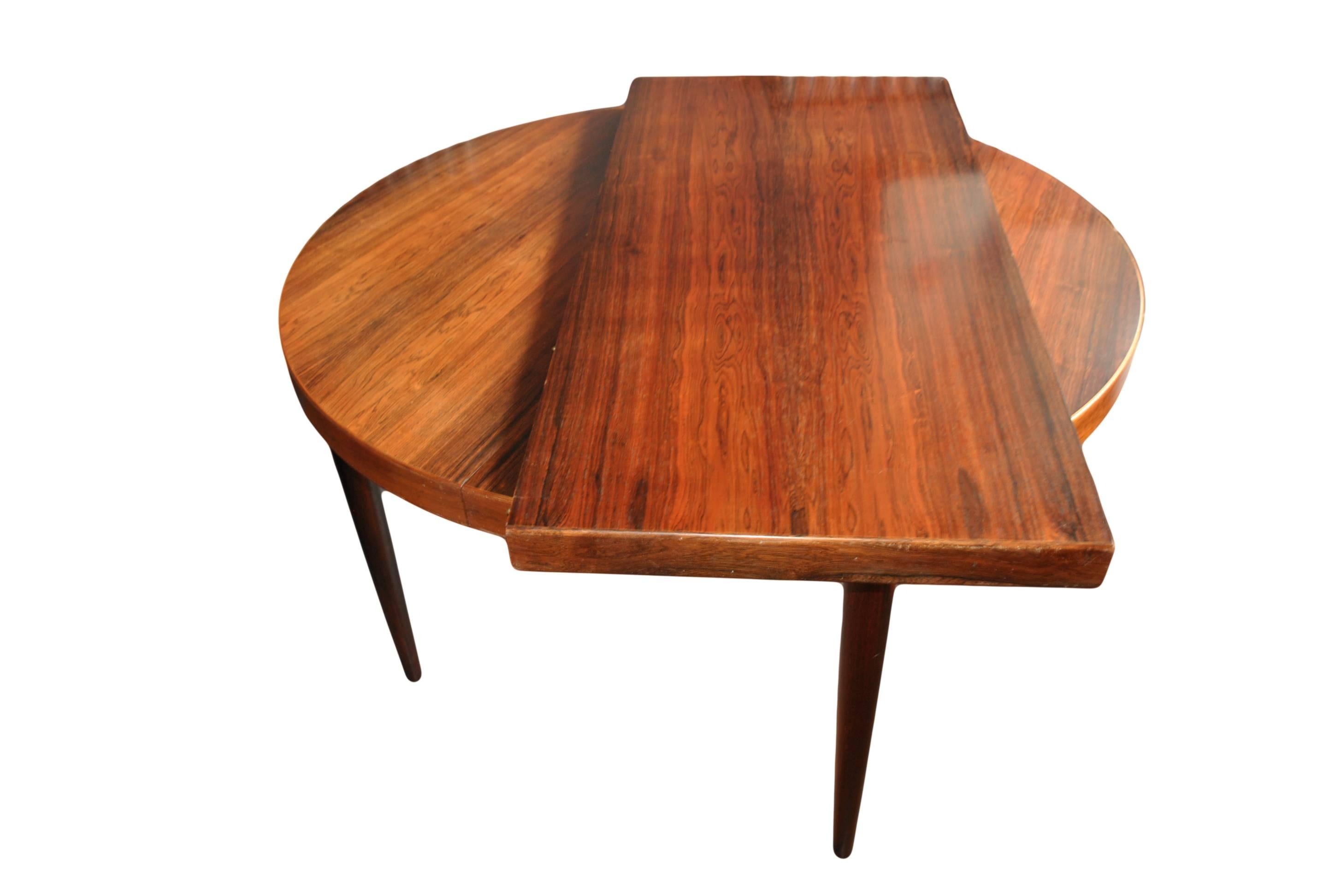 Kai Kristiansen Rosewood Extending Dining Table, repolished. In Excellent Condition In London, GB