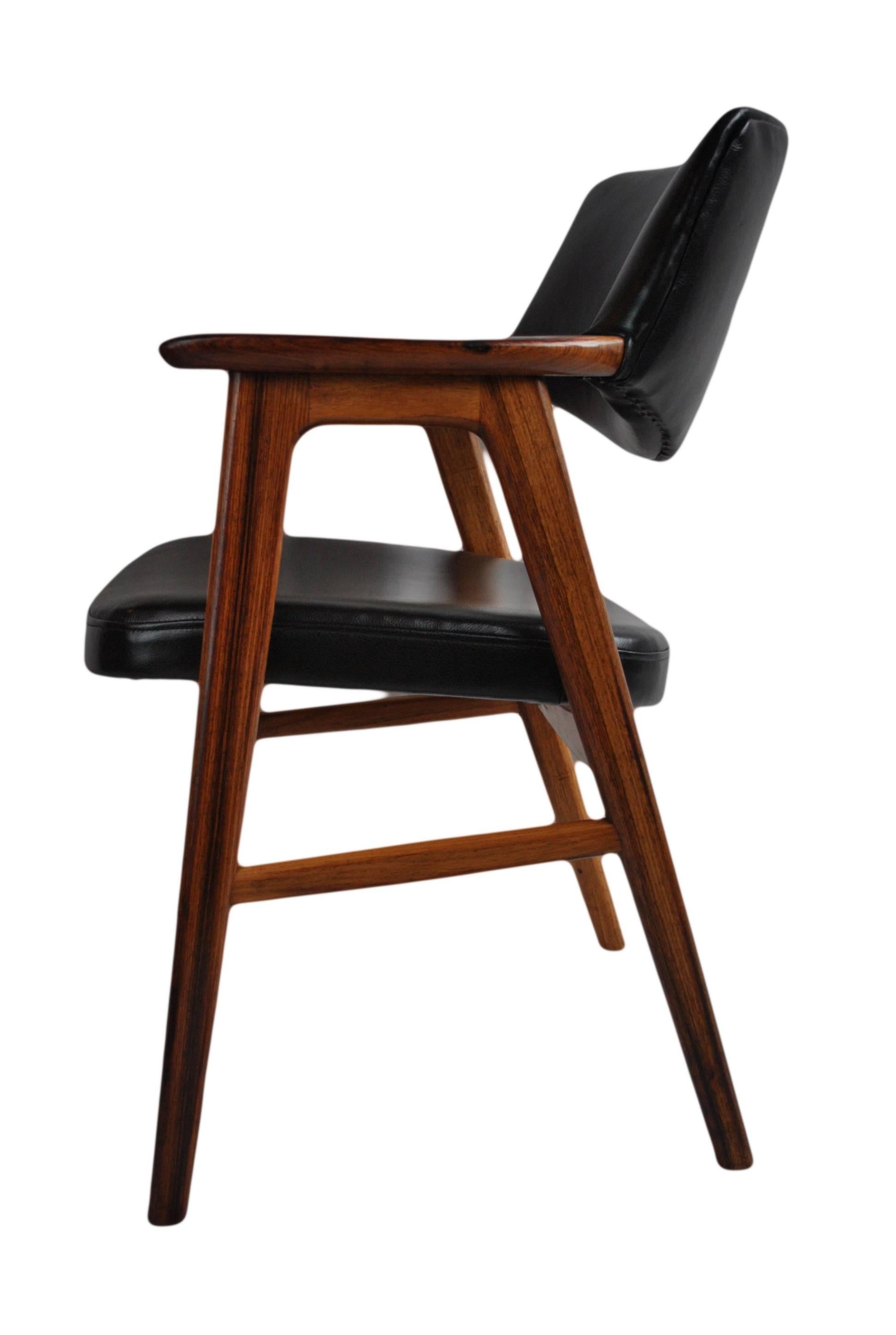 Danish Pair of Fully Restored and Reupholstered Erik Kirkegaard Chairs