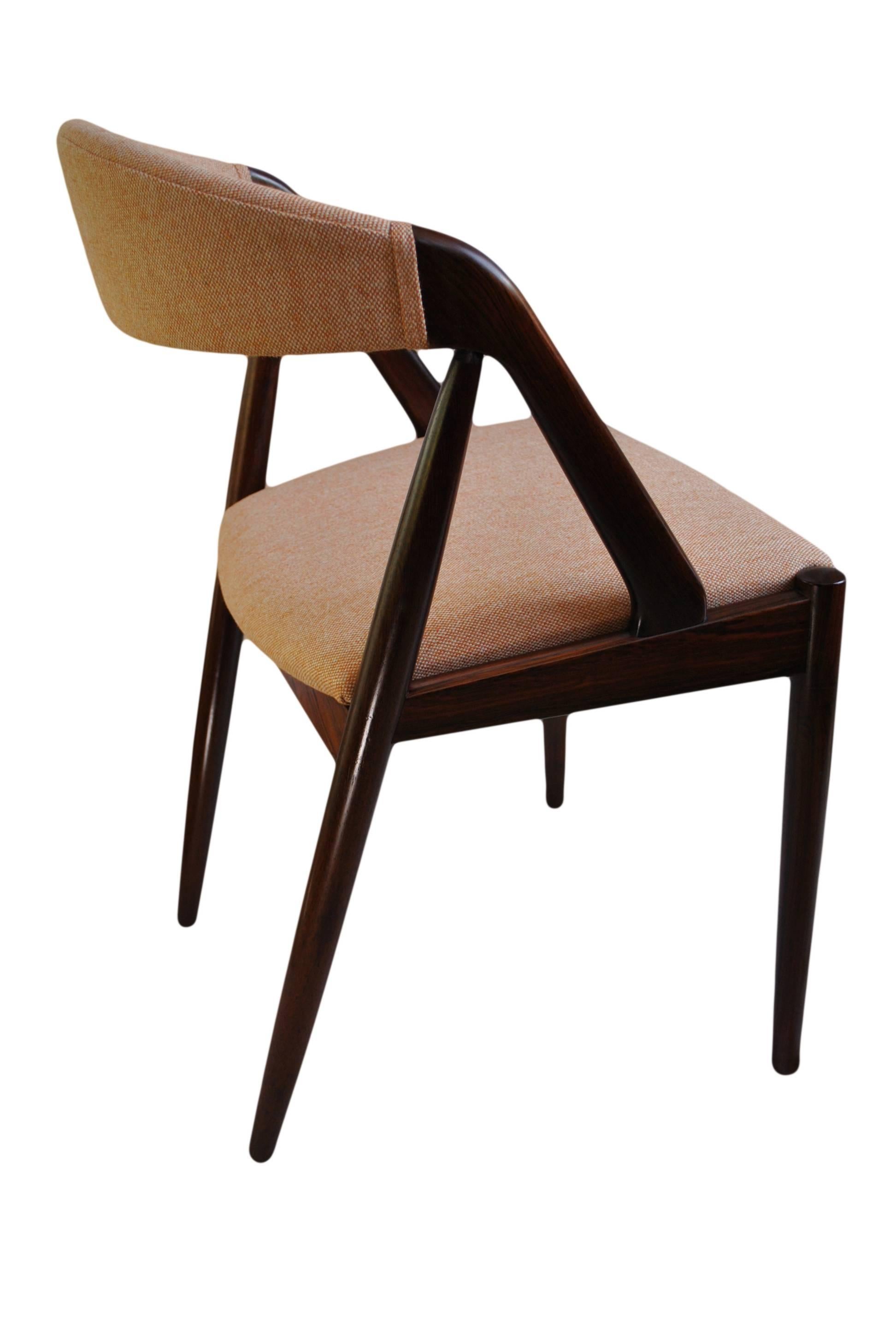 Kai Kristiansen Dining Chairs, Refurbished and reupholstered. 1