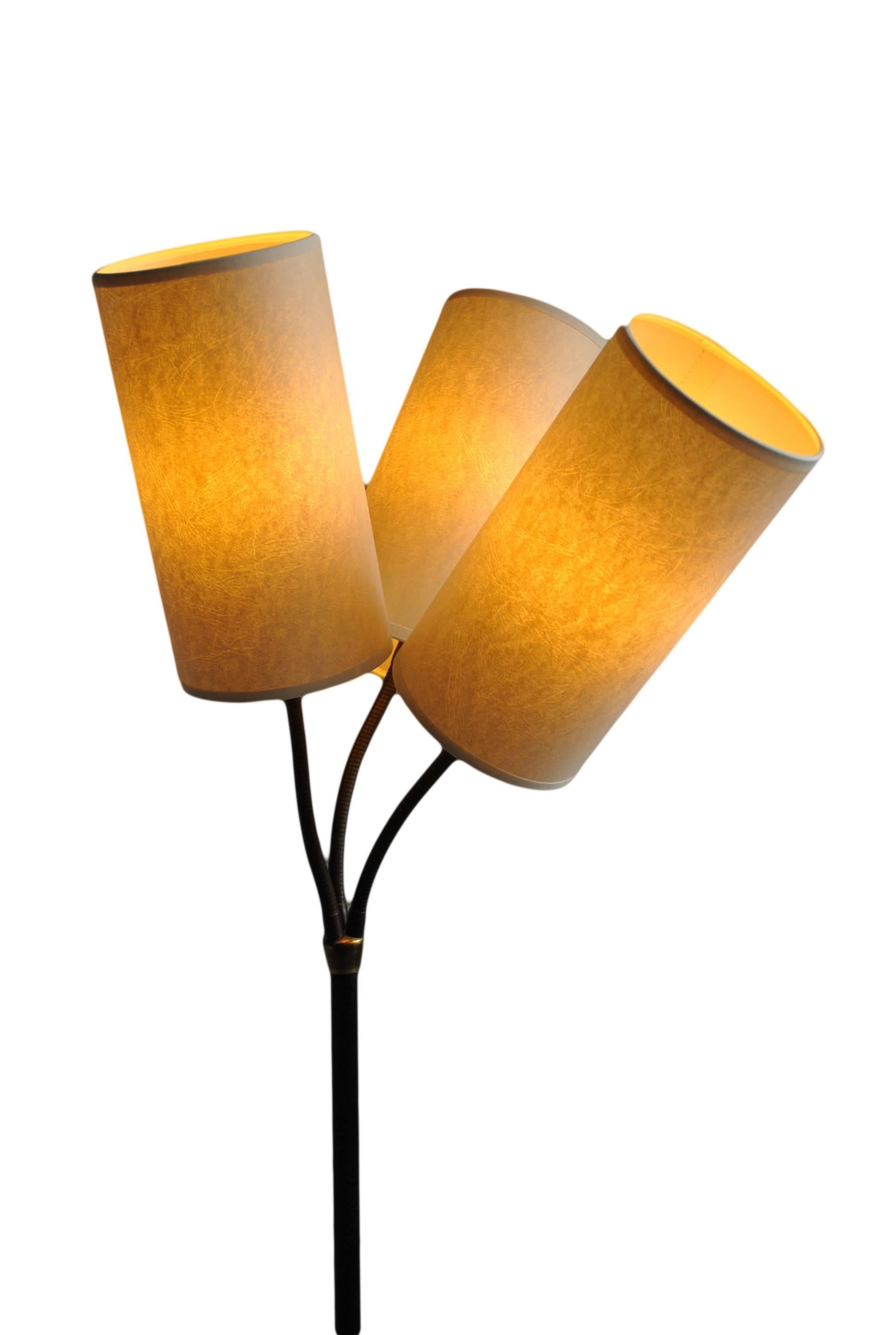 Brass Midcentury Danish Floor Lamp
