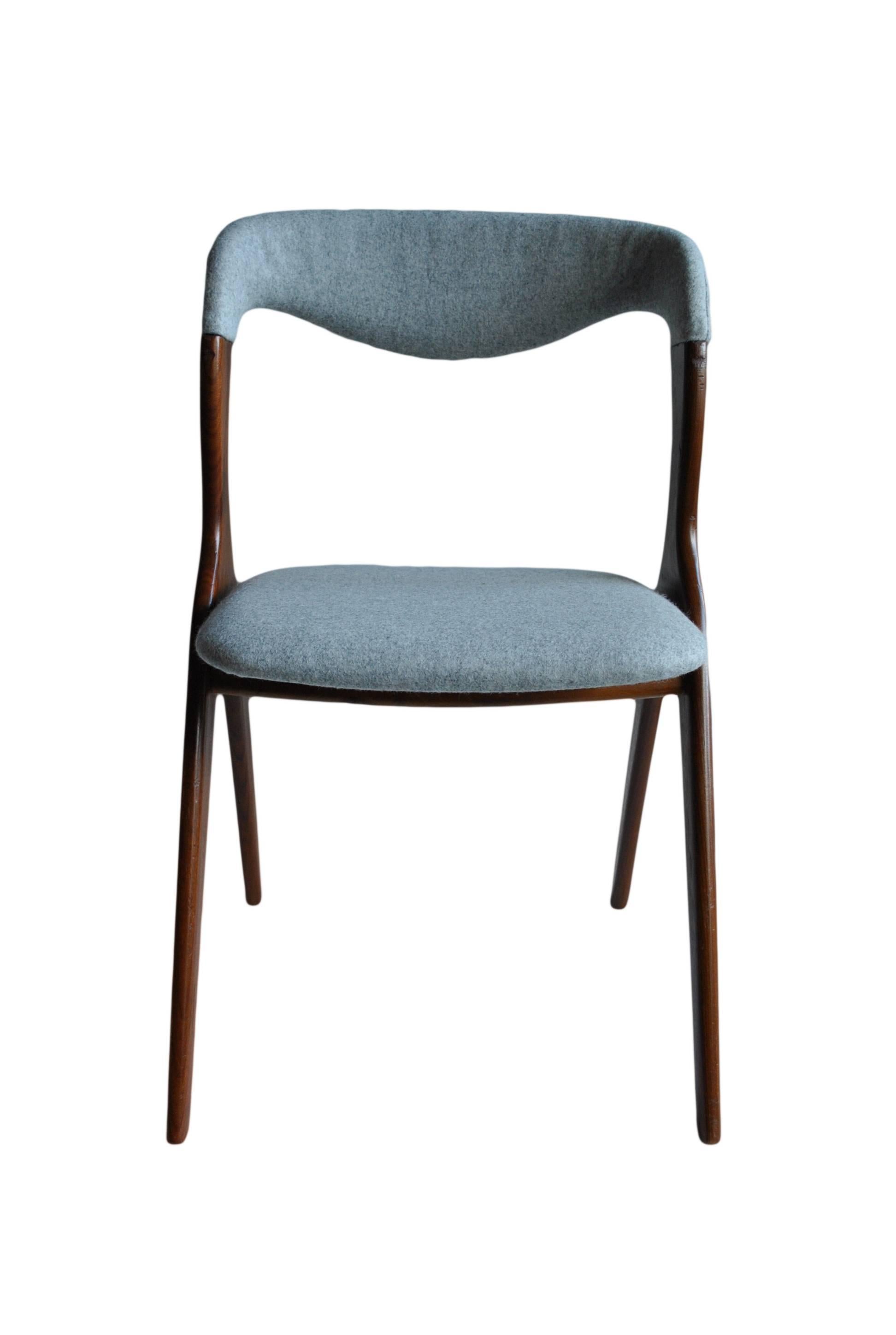 Danish Midcentury Dining Chairs, set of eight. Restored. 2