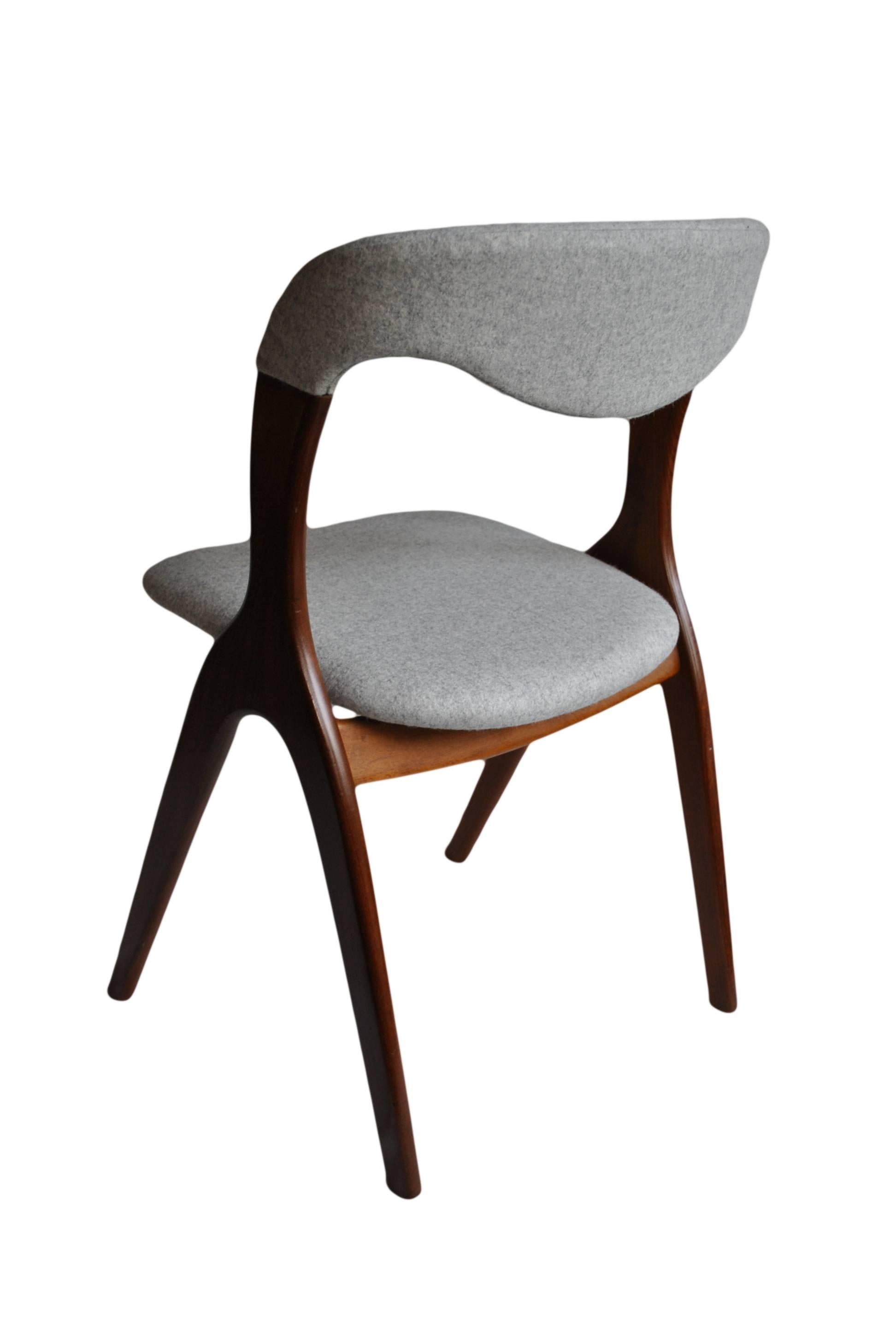 Danish Midcentury Dining Chairs, set of eight. Restored. 4