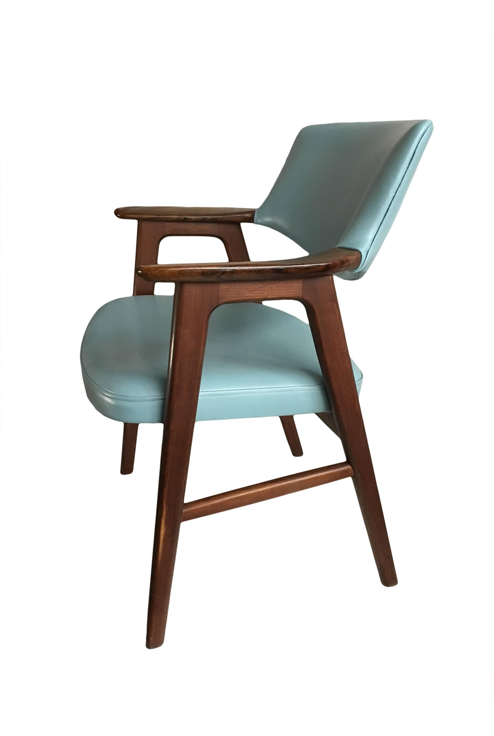 Erik Kirkegaard Rosewood Armchair, reupholstered. 1