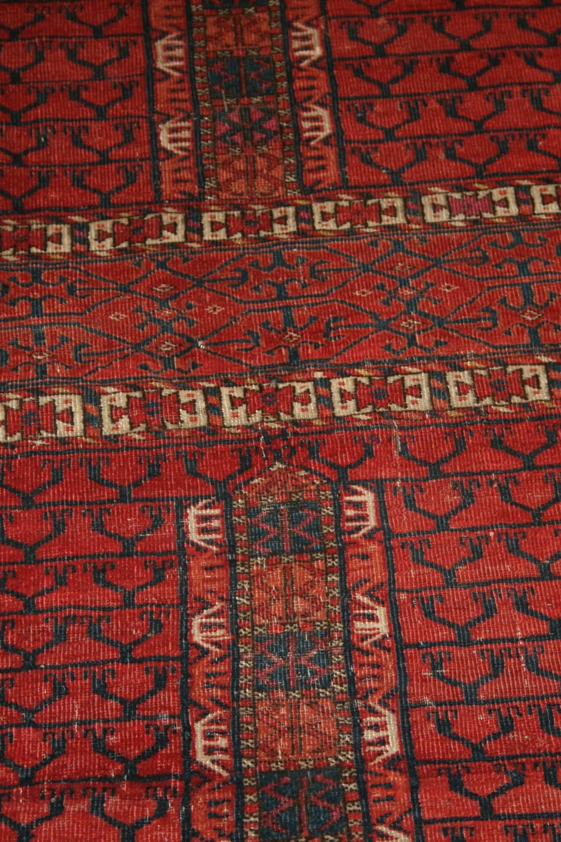 Woven Antique Hatchli Tekke Turkoman For Sale