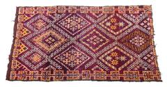 Magenta and Saffron Boujad Vintage Rug