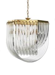 Lucite and Brass Vintage Pendant, 1960s