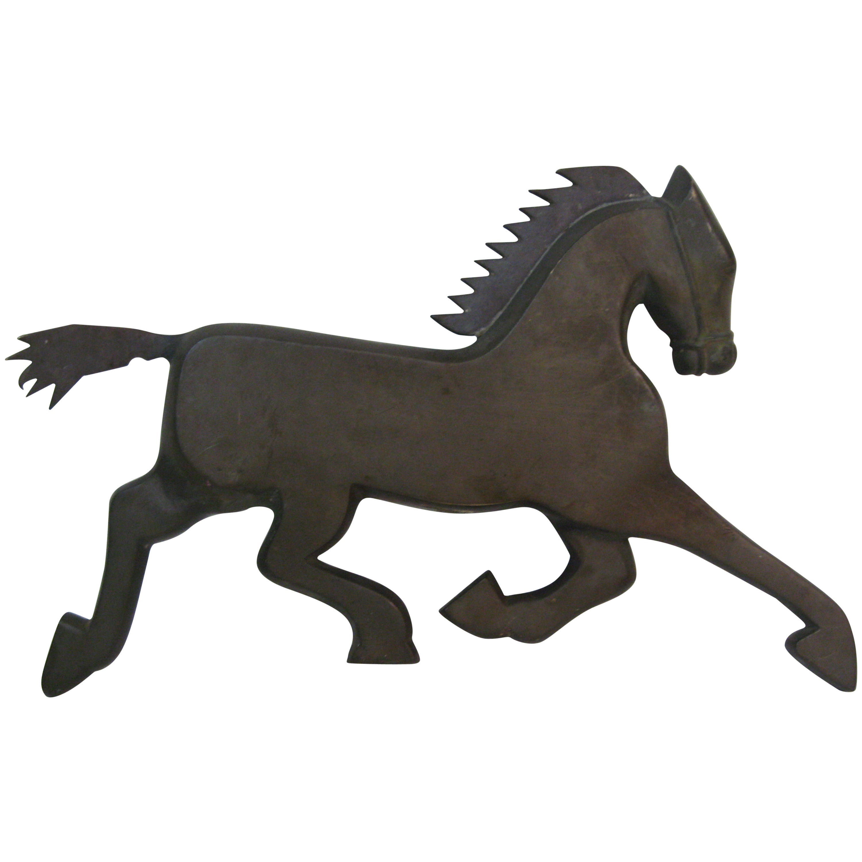 Art Deco Bronze Horse Fragment