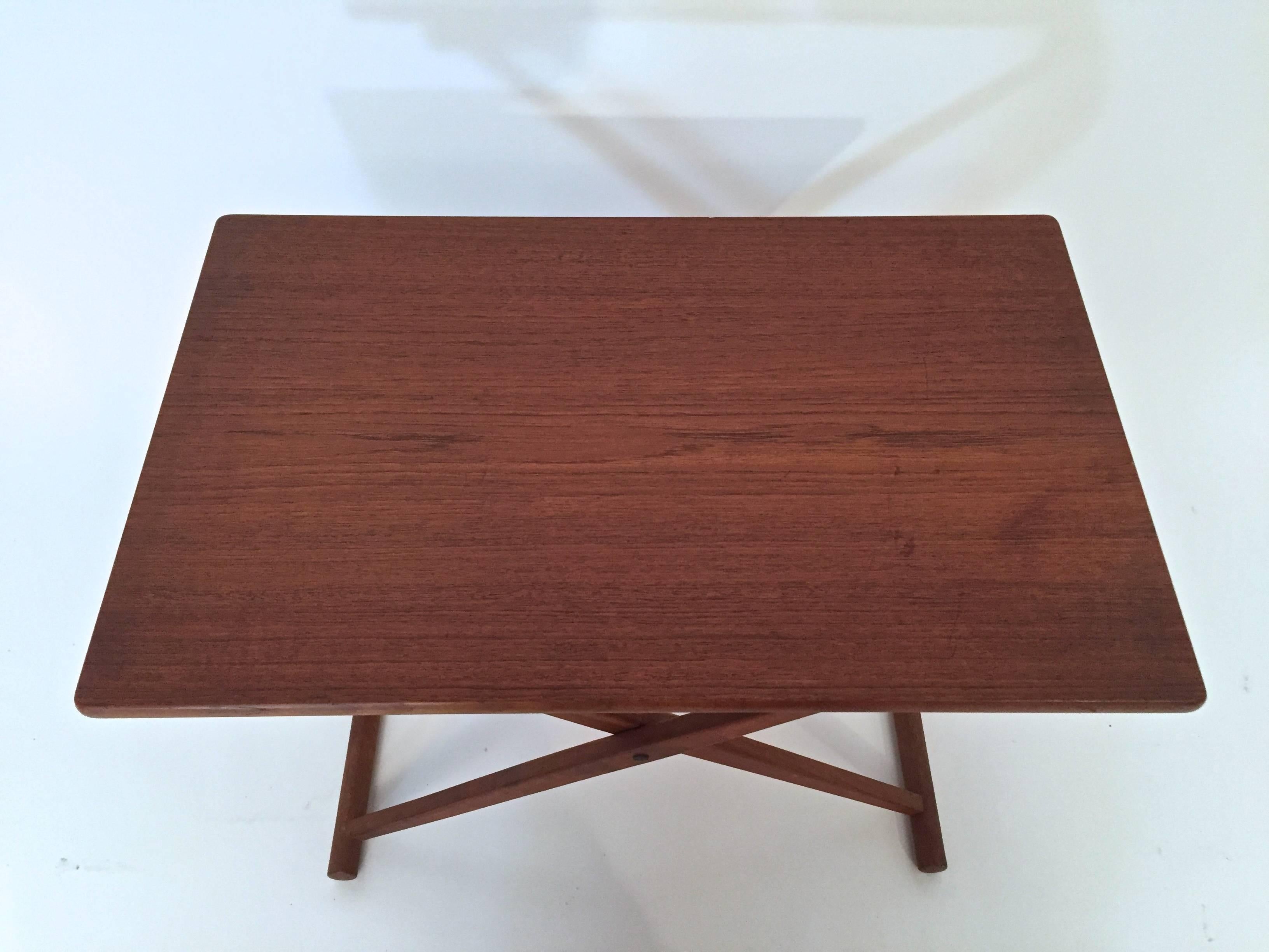 Veneer Knud Andersen Danish Modern Teak Folding Table