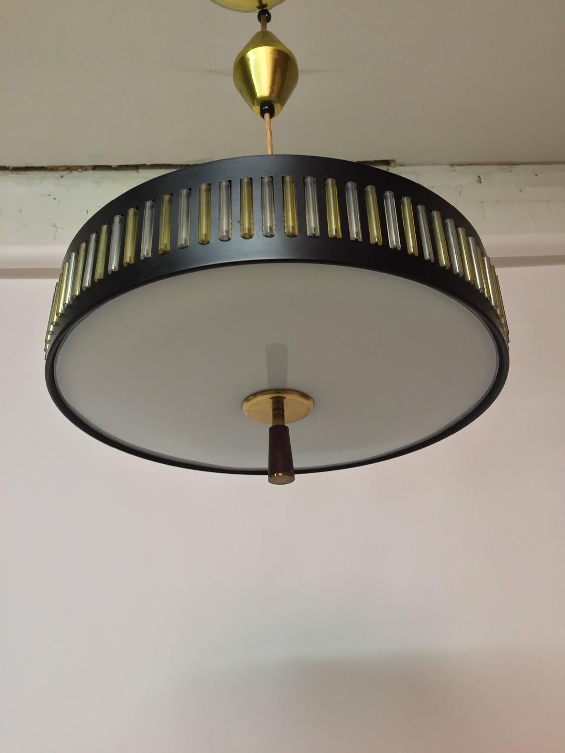 Globe Flying Saucer Pendant Light Fixture For Sale at 1stdibs