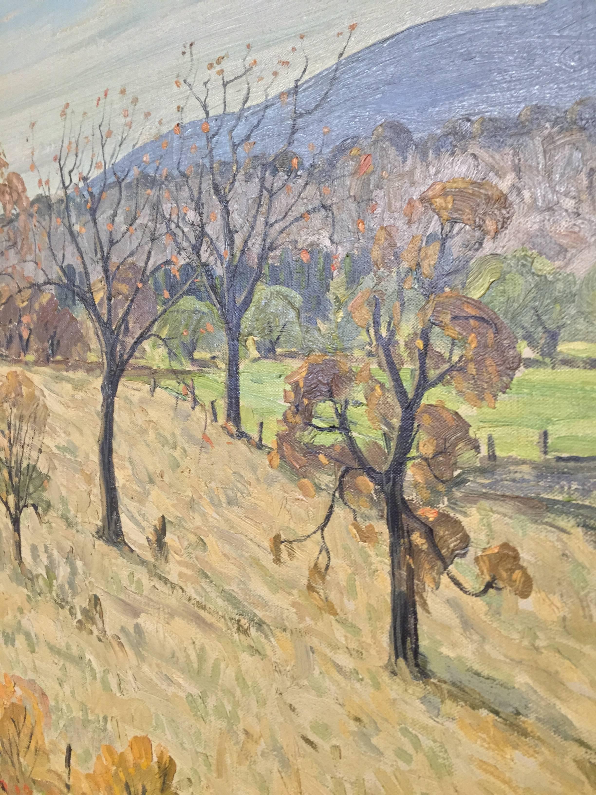 Emile Walters Hudson Valley Pastoral Landscape Painting 1