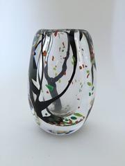 Vicke Lindstrand Kosta Autumn Art Glass Vase