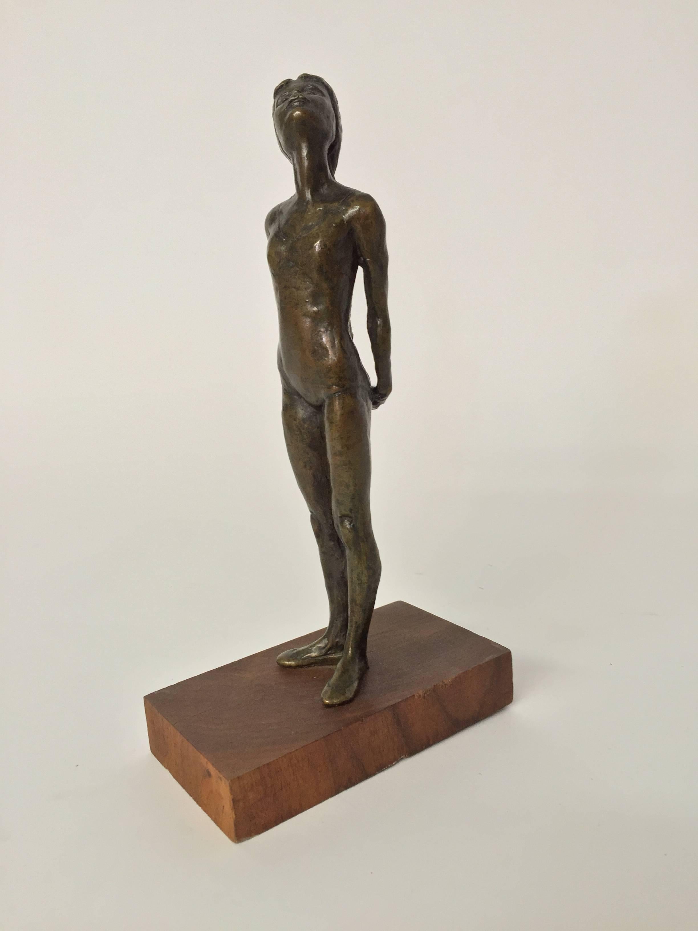 Mid-Century Modern 1960s Ballerina Bronze Sculpture