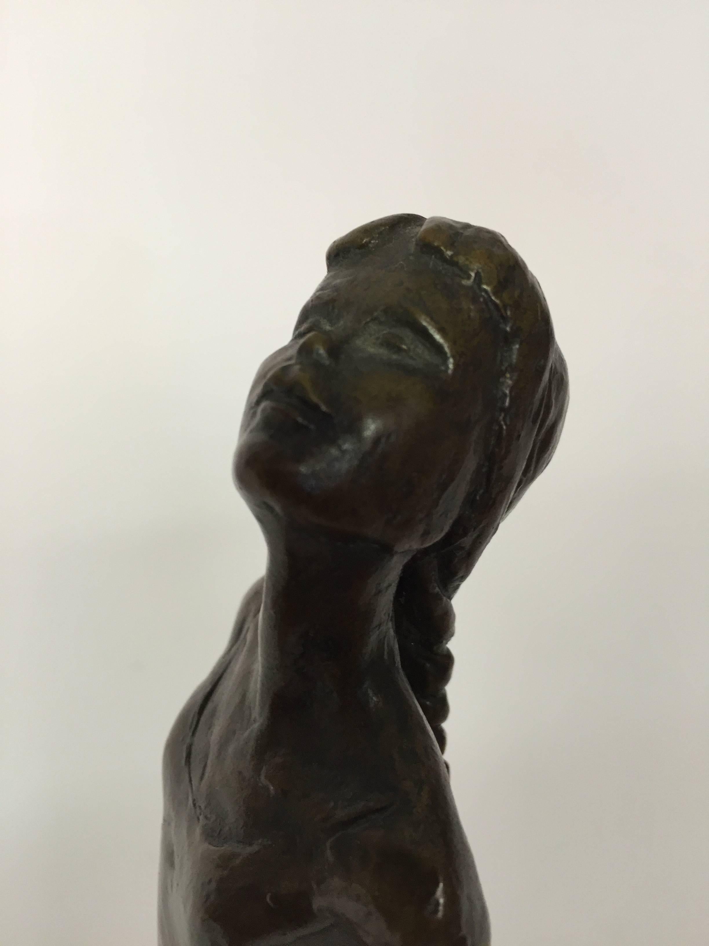 1960s Ballerina Bronze Sculpture In Excellent Condition In Garnerville, NY