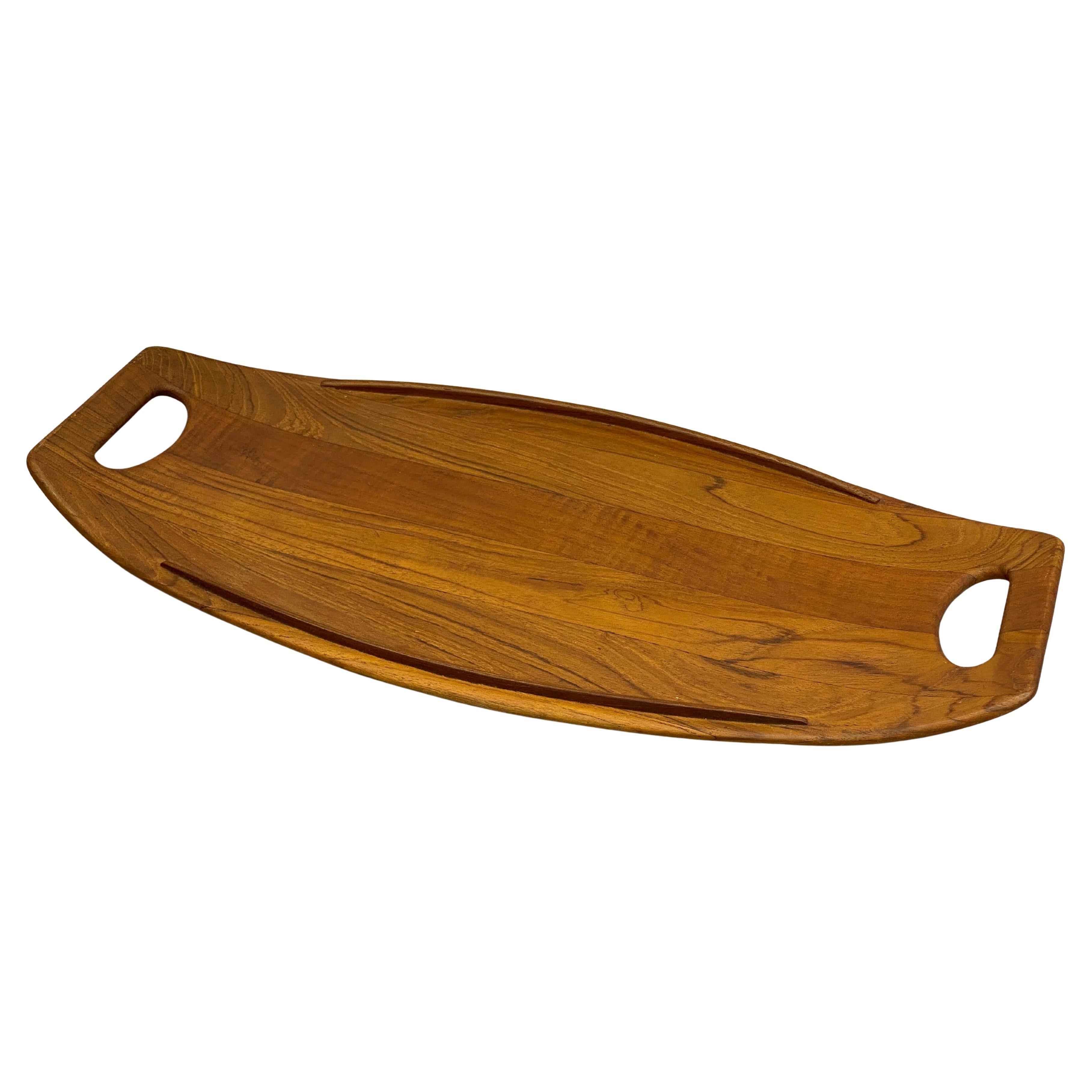 Early Dansk Jens Quistgaard Staved Teak Platter, 801 For Sale