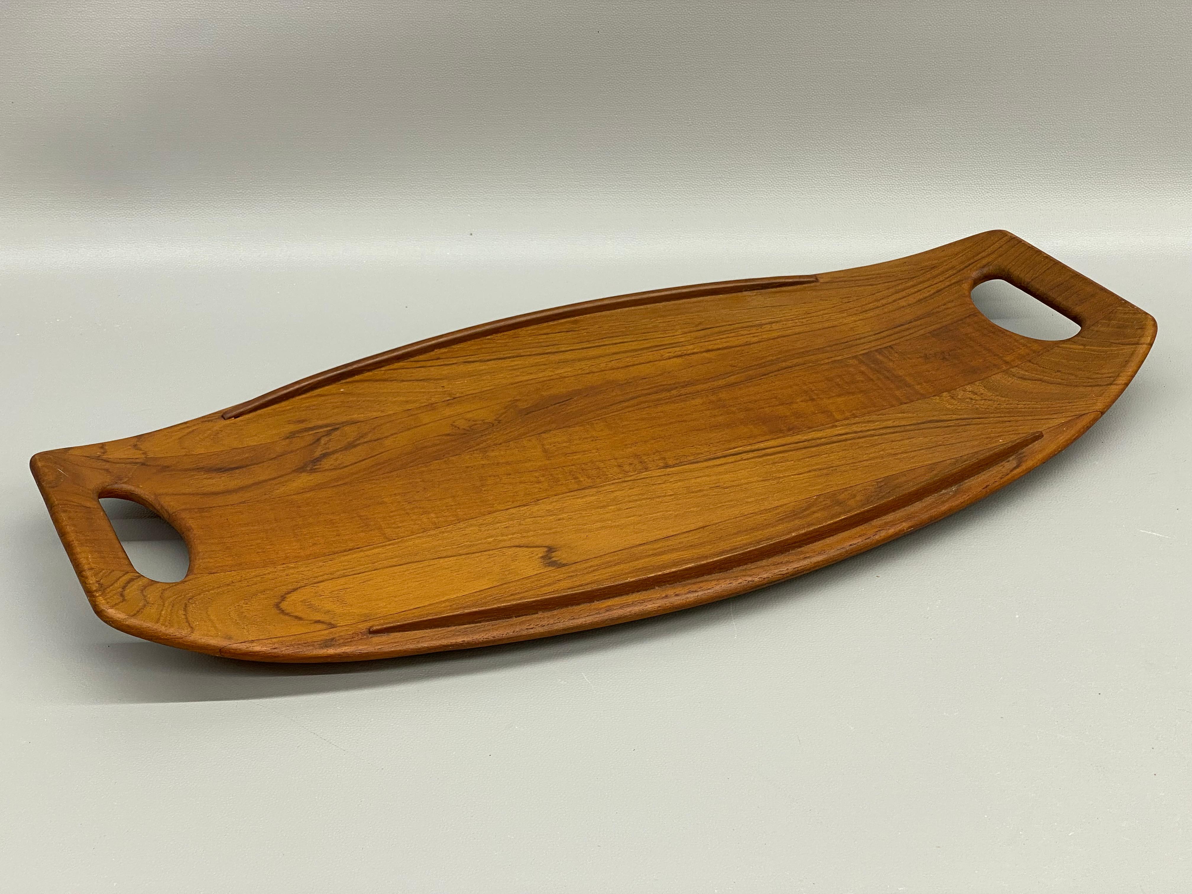 Scandinavian Modern Early Dansk Jens Quistgaard Staved Teak Platter, 801 For Sale
