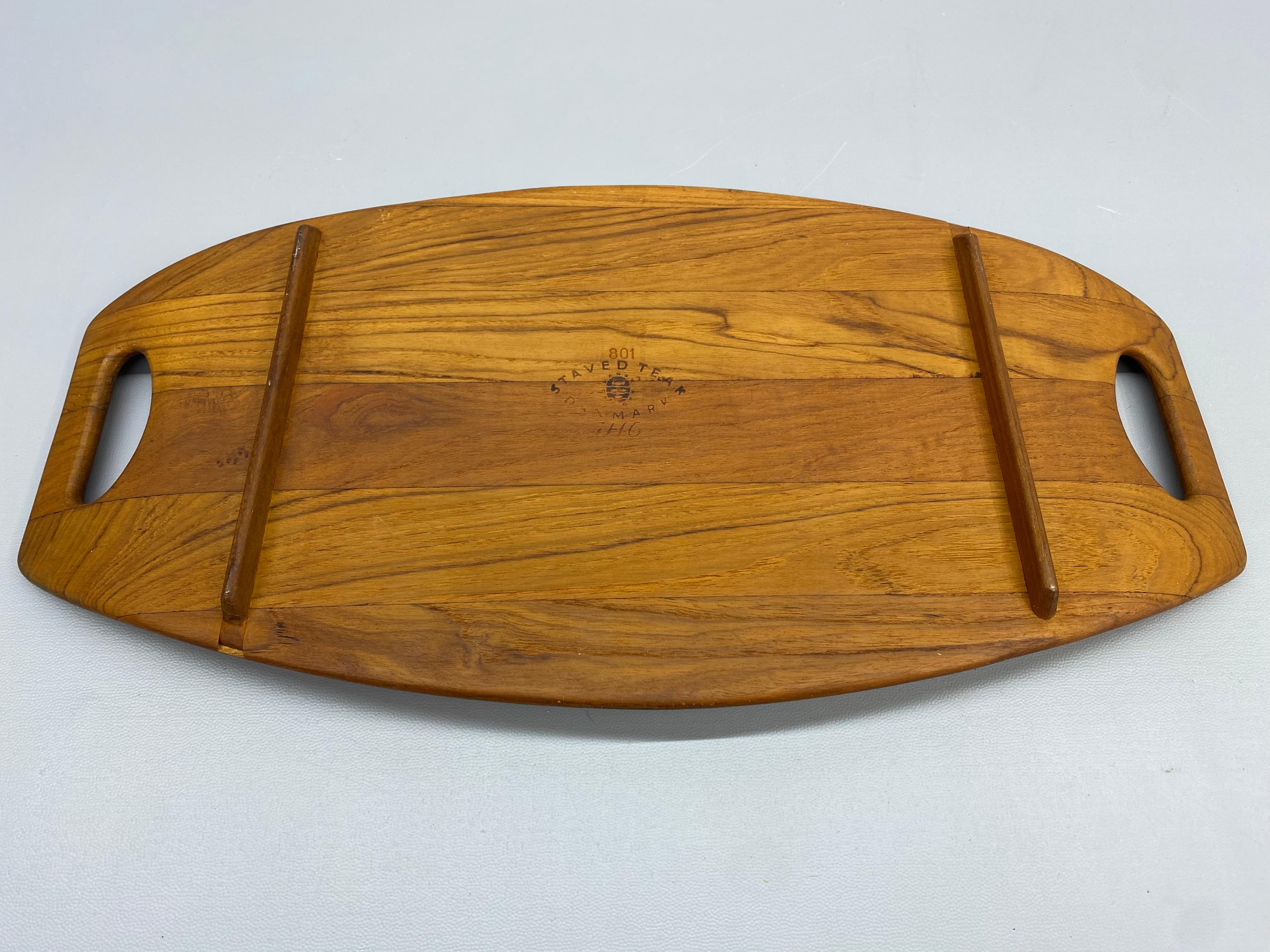 Early Dansk Jens Quistgaard Staved Teak Platter, 801 For Sale 4