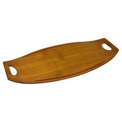 Early Jens Quistgaard Dansk Staved Teak Serving Platter, 802