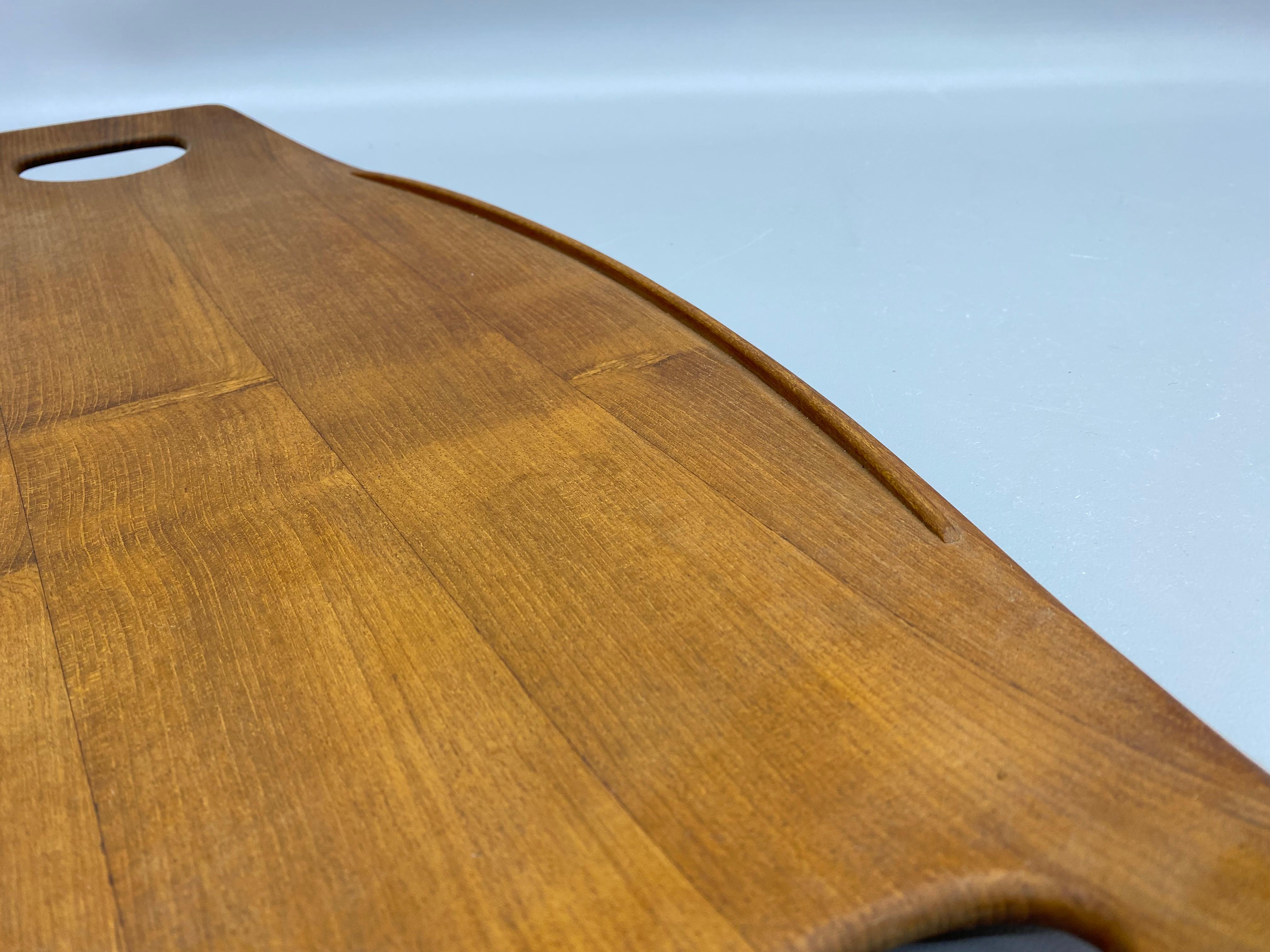 Early Jens Quistgaard Dansk Staved Teak Serving Platter, 802 For Sale 1