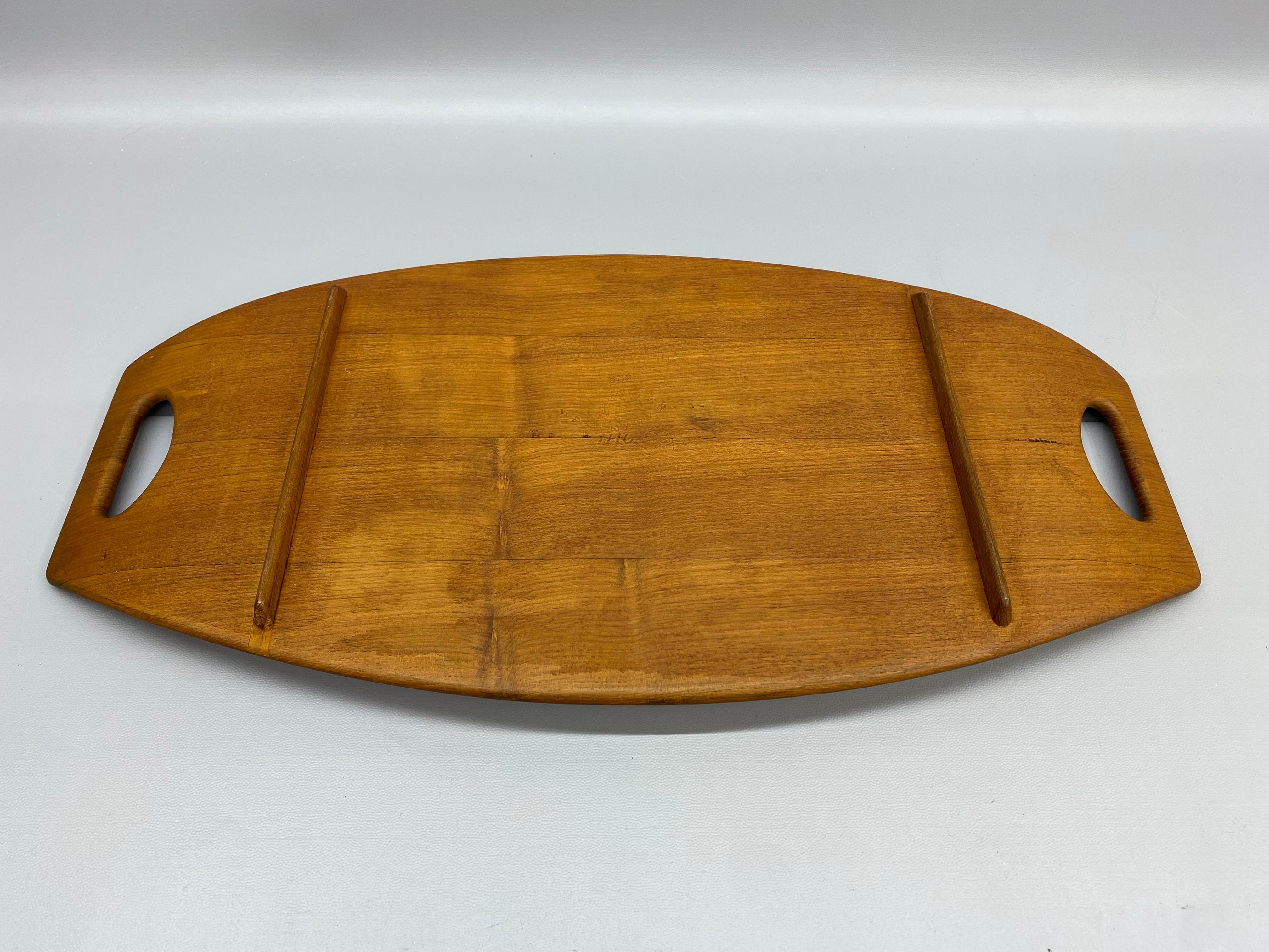 Early Jens Quistgaard Dansk Staved Teak Serving Platter, 802 For Sale 2