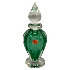 Archimede Seguso Murano Greene Sommerso Glass Greene Greene Greene avec bouchon