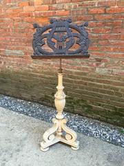 Carved Walnut Saint Denis Music Stand