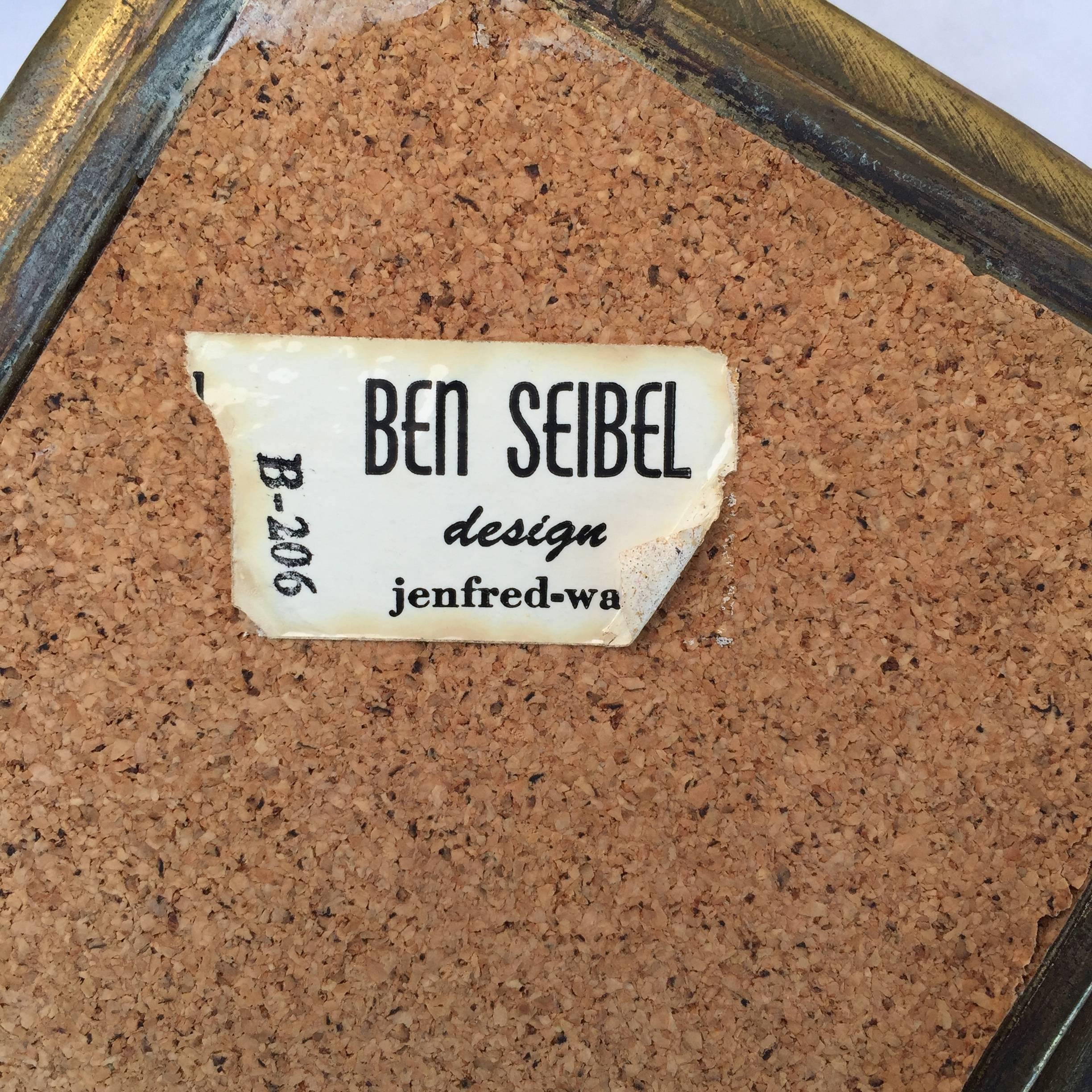 Brass Ben Seibel Jenfred Ware Keepsake Double Cigarette Box