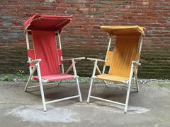 Vintage Hamptons Folding Cabana Chairs
