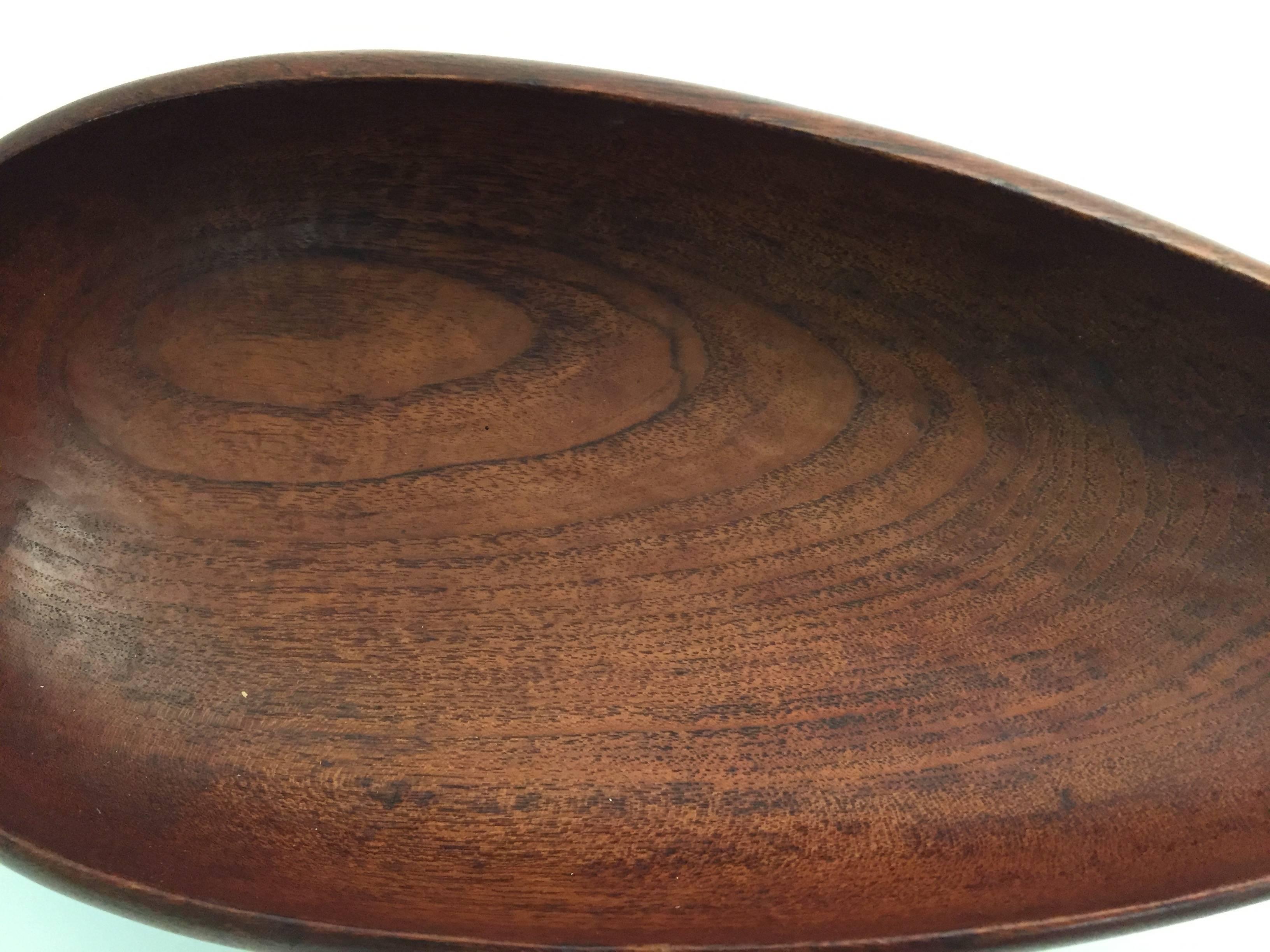 Scandinavian Modern Danish Laur. Jensen Teak Wooden Wares Teardrop Bowl