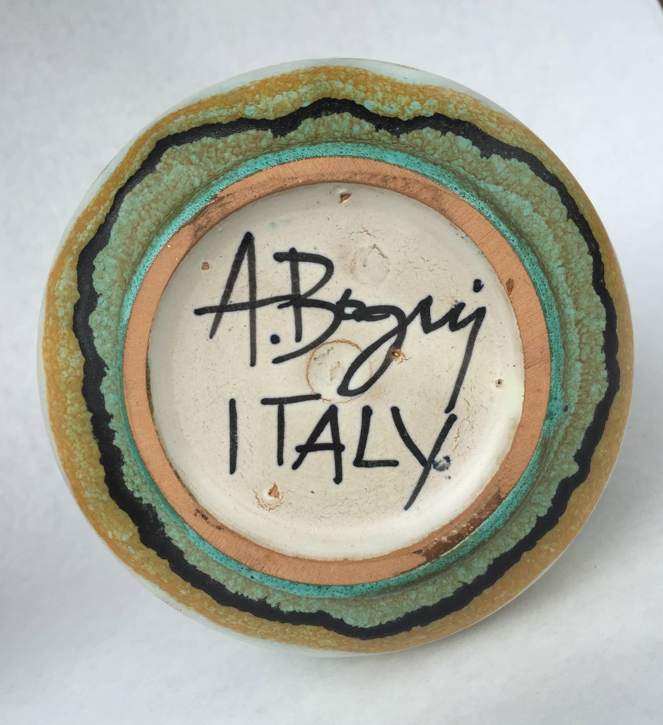 Alvino Bagni Italian Art Pottery Vase In Excellent Condition In Garnerville, NY