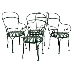 Ensemble de quatre chaises de jardin « Iron Sunburst » de François Carré