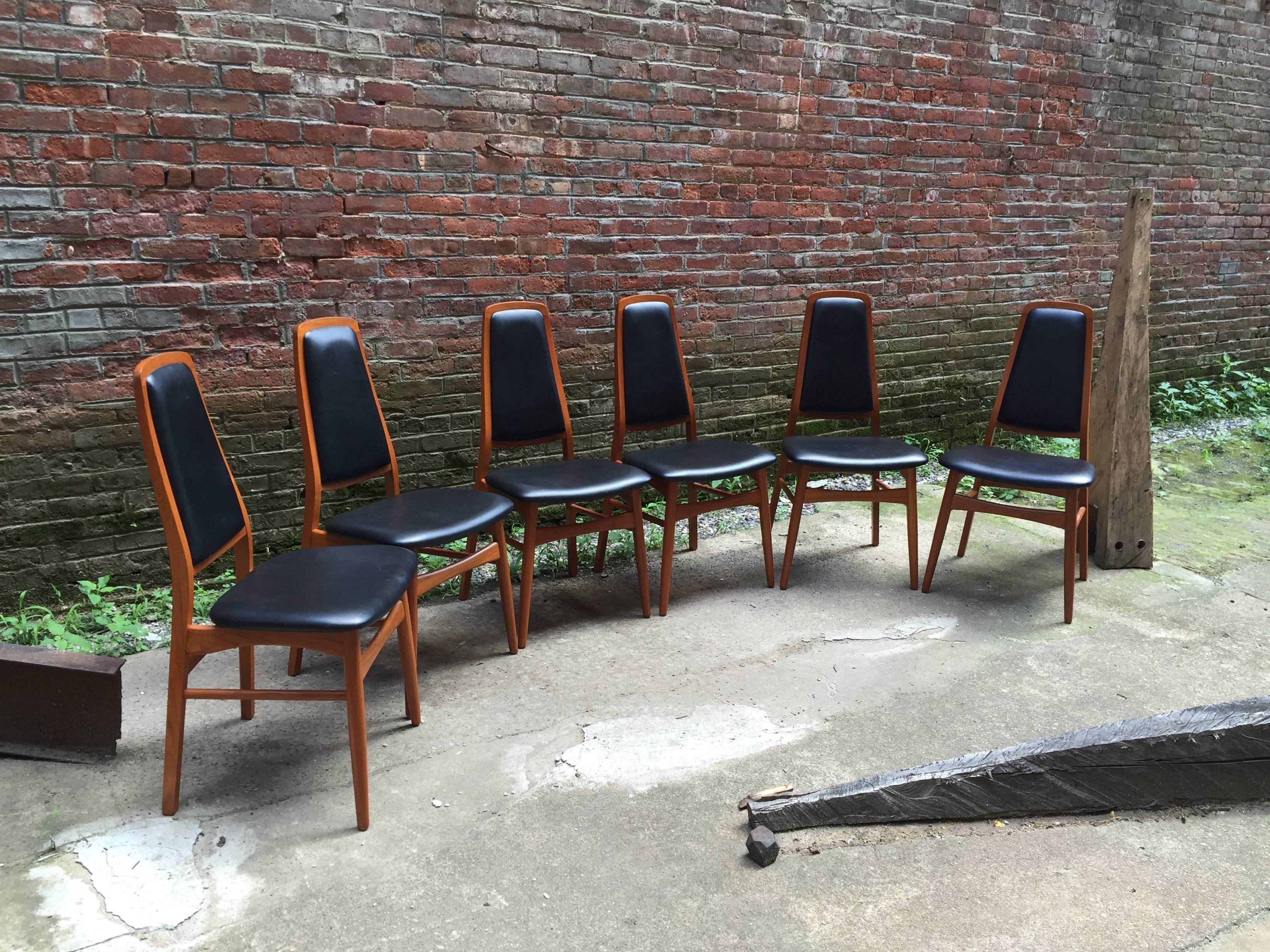 Set of Six Art Furn Teak Danish Modern Dining Chairs In Excellent Condition In Garnerville, NY