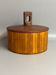 Dansk Mixed Woods Series Bamboo and Teak Ice Bucket, Jens Quistgaard, Denmark