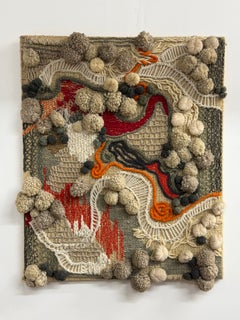 1970s Modernist Tactile Fiber Art Wall Hanging