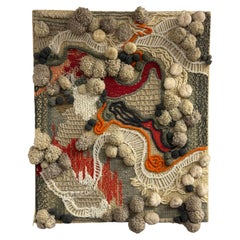 1970s Modernist Tactile Fiber Art Wall Hanging