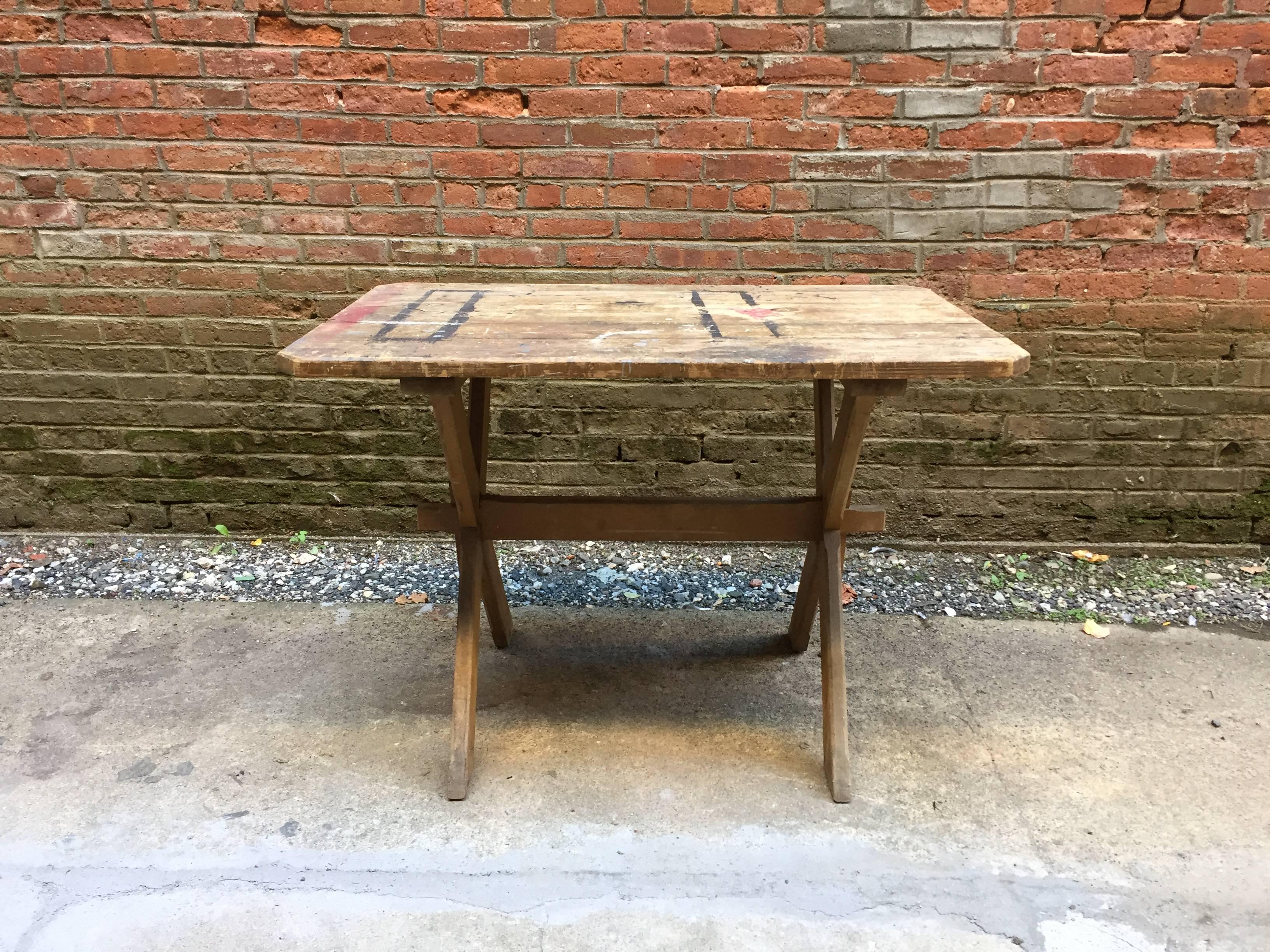 distressed farm table