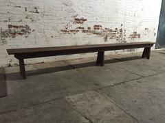 Massive Rustic and Primitive Hudson Valley, NY Grange Hall Bench