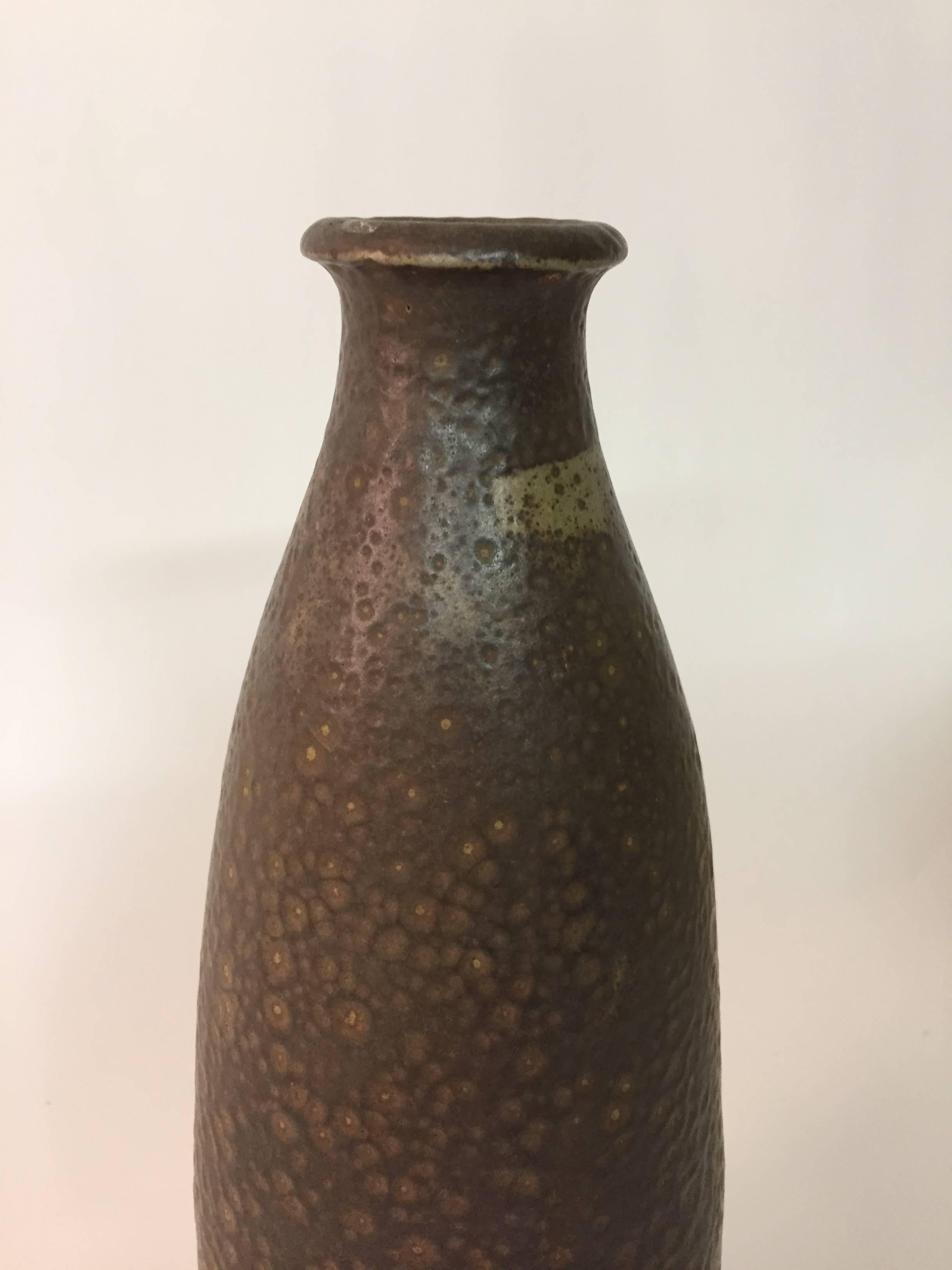 Glazed Marvin Garner 1960s Modernist Studio Pottery Vase