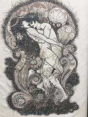 Large 1960 Psychedelic Lovers Silkscreen