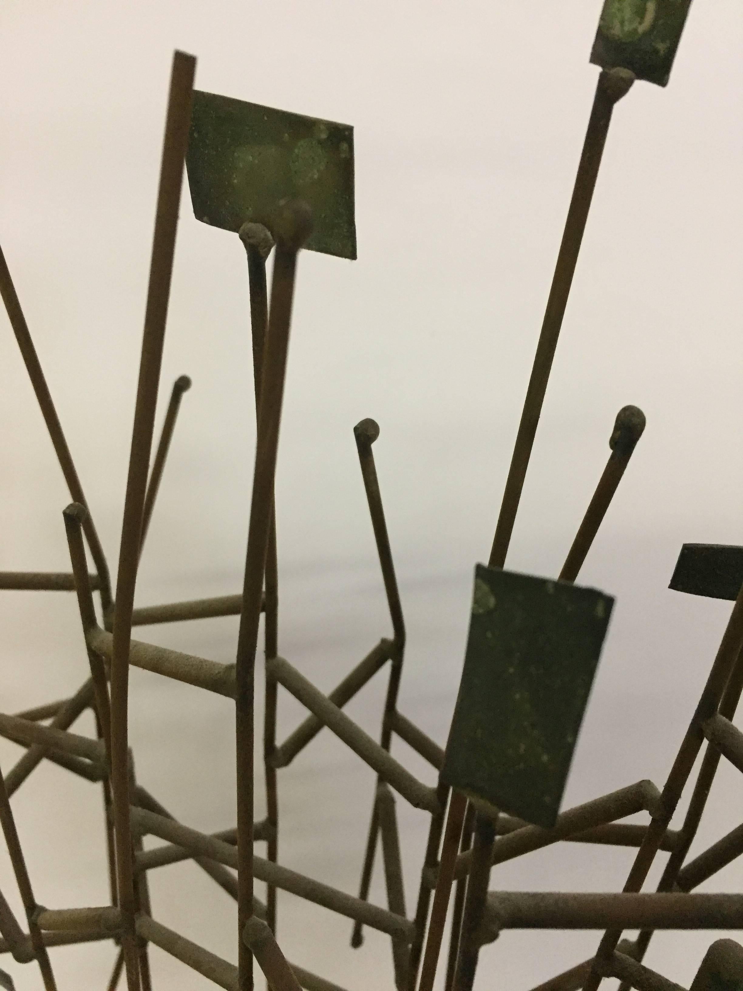 Mid-20th Century 1960s Mixed Metals Abstracted Tree Sculpture in the Manner of Harry Bertoia