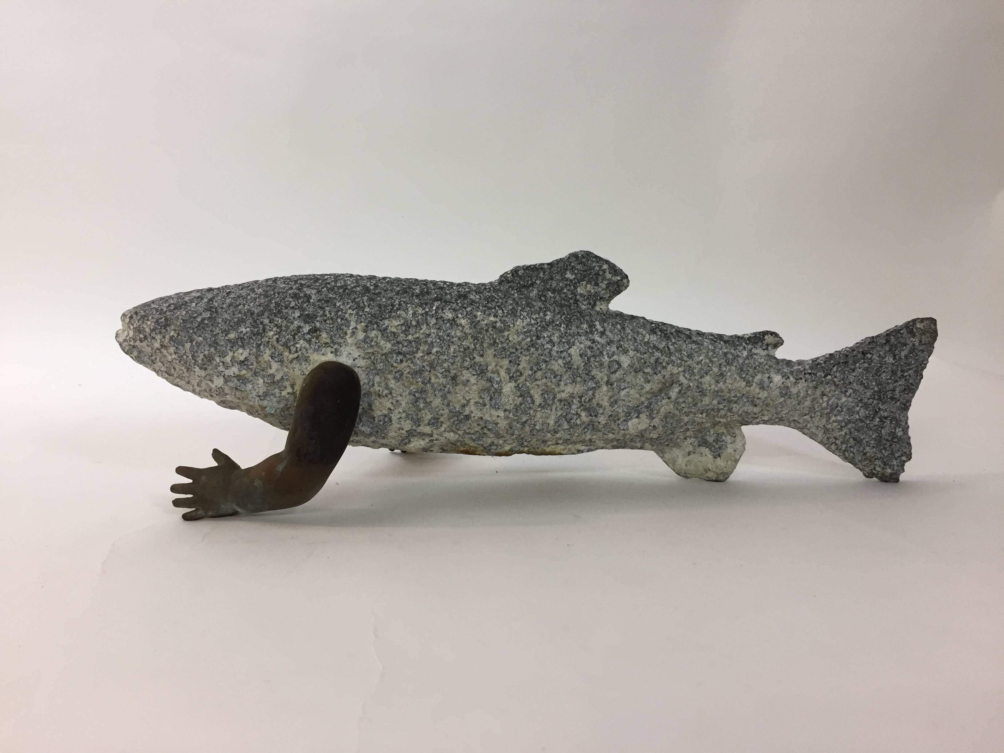 Post-Modern Signed Maxon, 1995 Darwinian Evolutionary Fish Sculpture