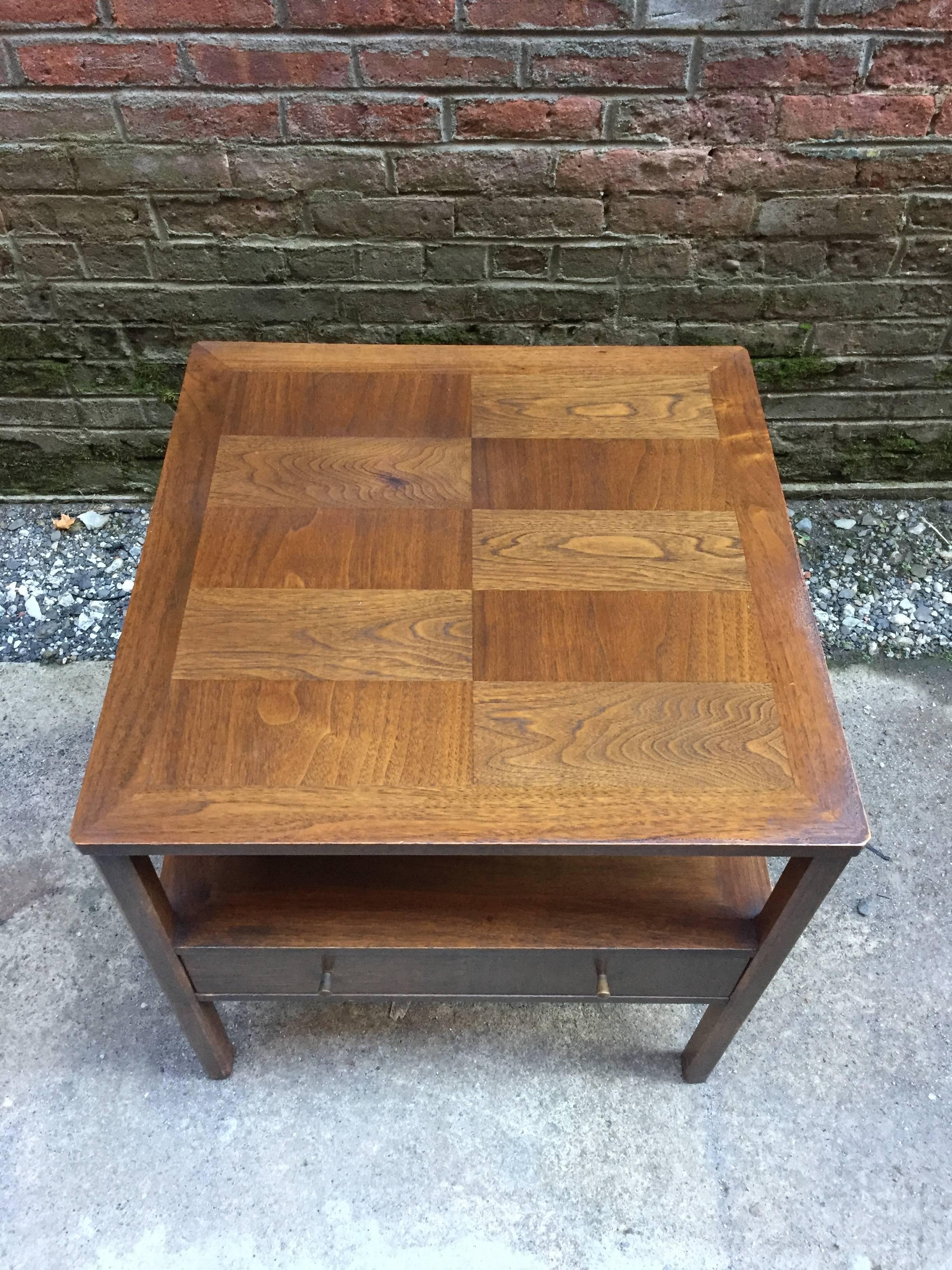 American Marquetry End Table by Harold Schwartz for Romweber
