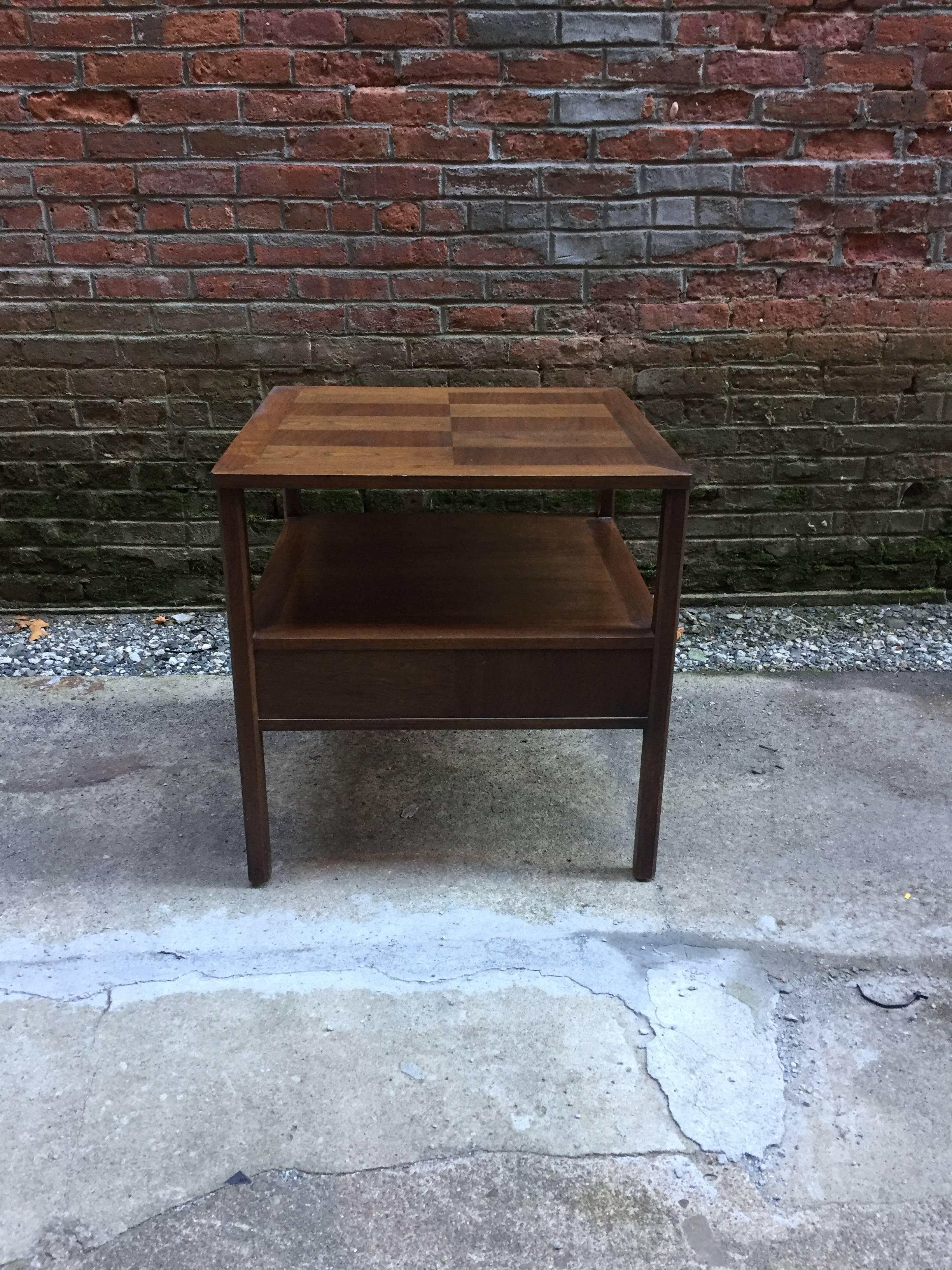 Late 20th Century Marquetry End Table by Harold Schwartz for Romweber