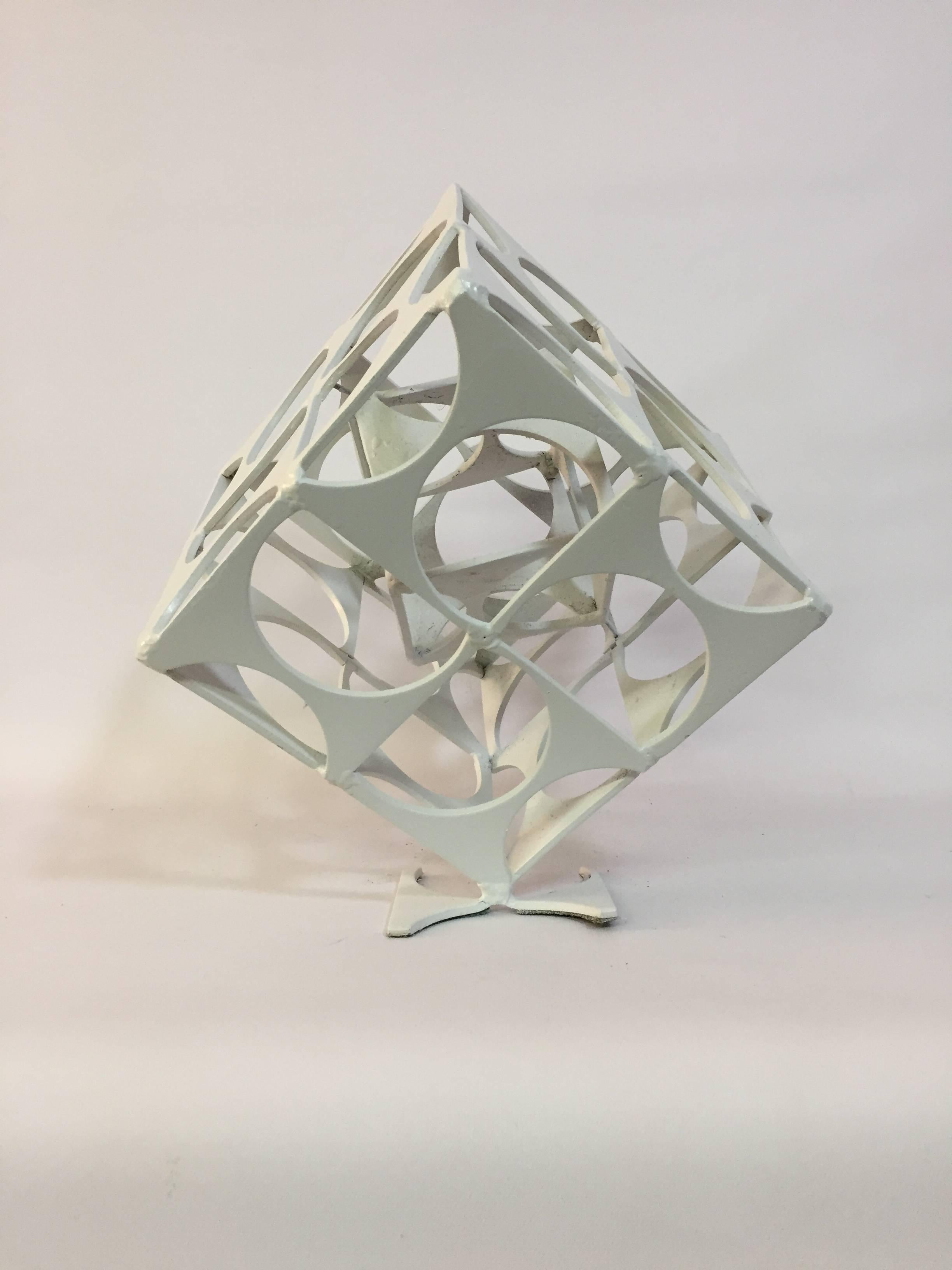 Mid-Century Modern Marc Weinstein for Marc Creates Brutalist Axis Cube Sculpture
