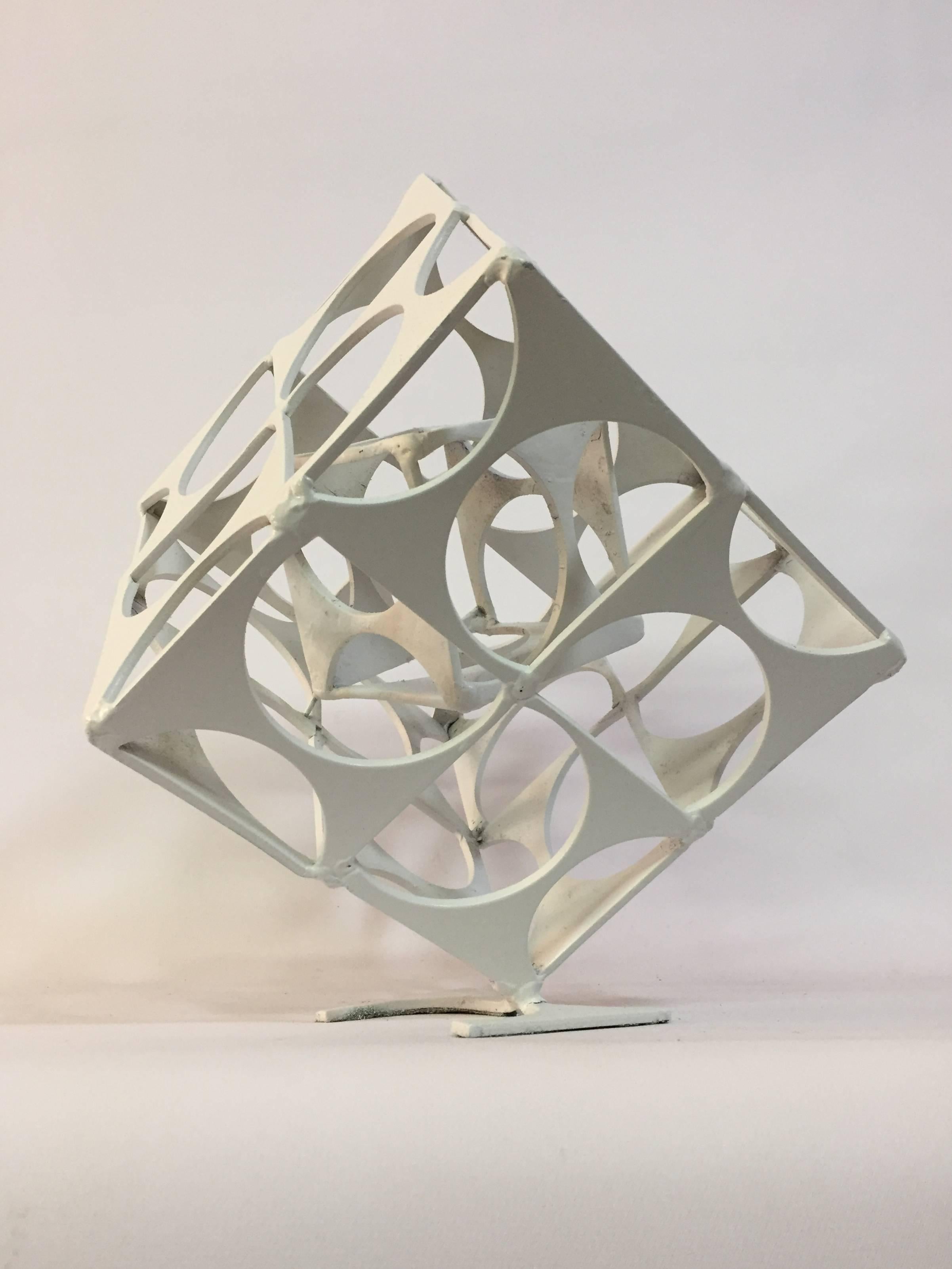 American Marc Weinstein for Marc Creates Brutalist Axis Cube Sculpture