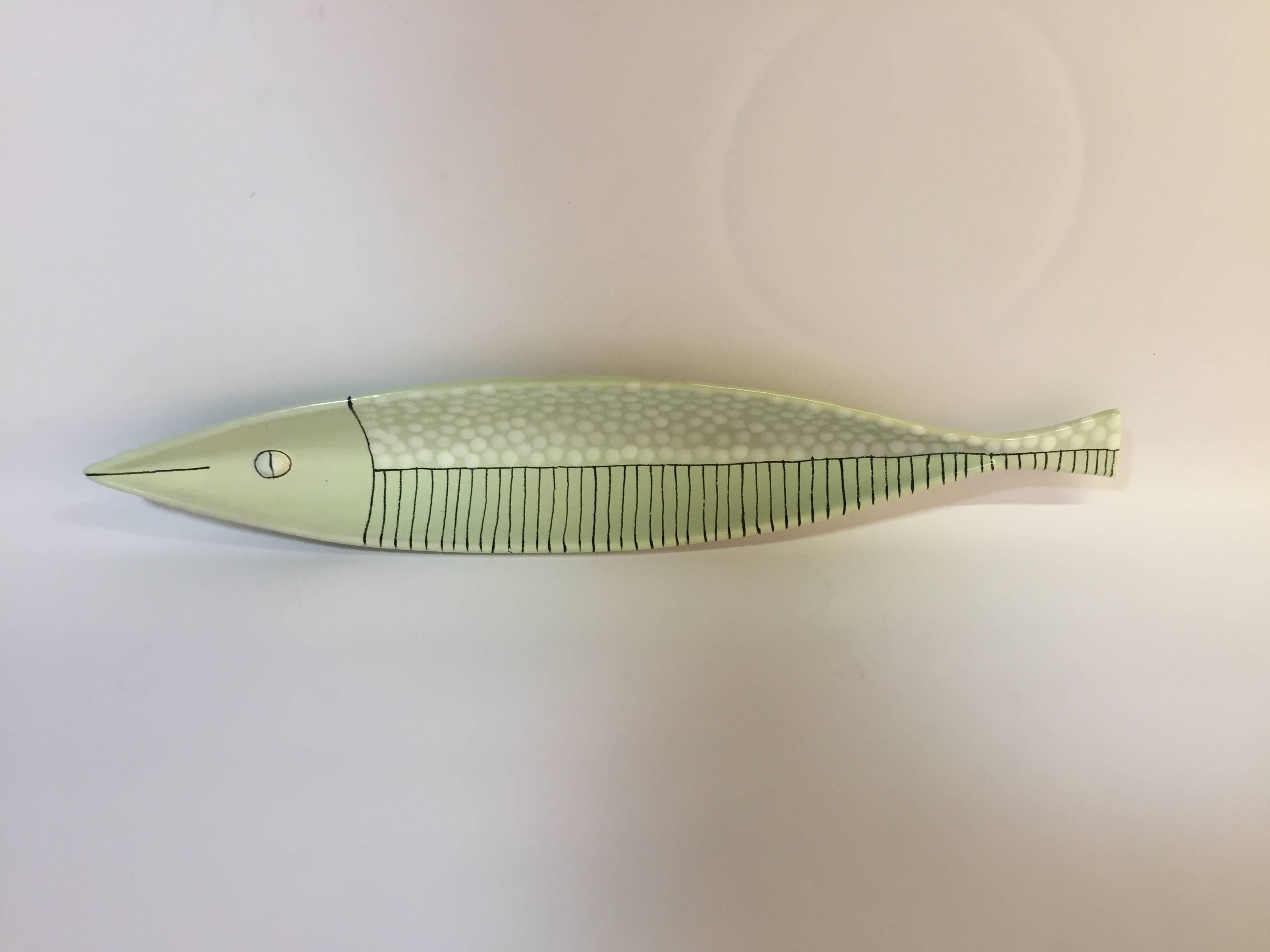 Early Bitossi Italian Art Pottery Fish In Good Condition In Garnerville, NY
