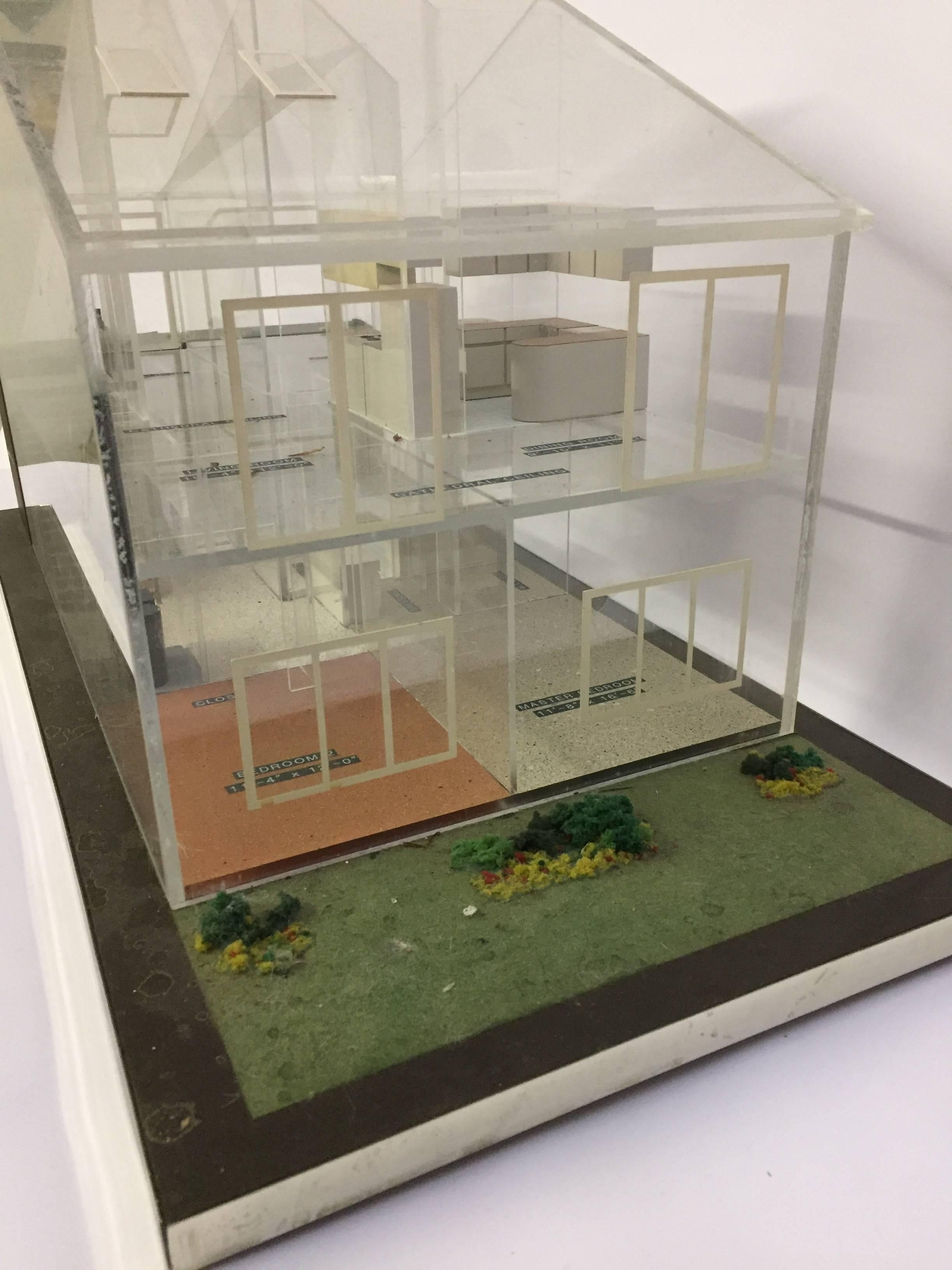 American 1970s Lucite Architectural Modern Home Model