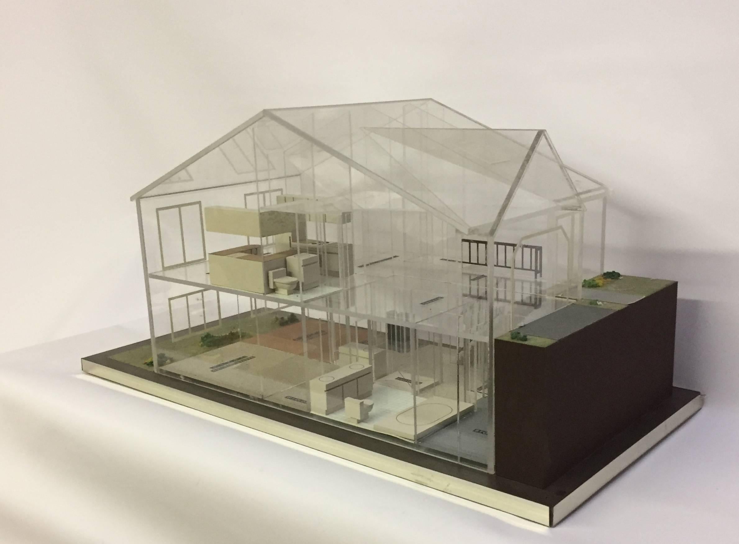 Late 20th Century 1970s Lucite Architectural Modern Home Model