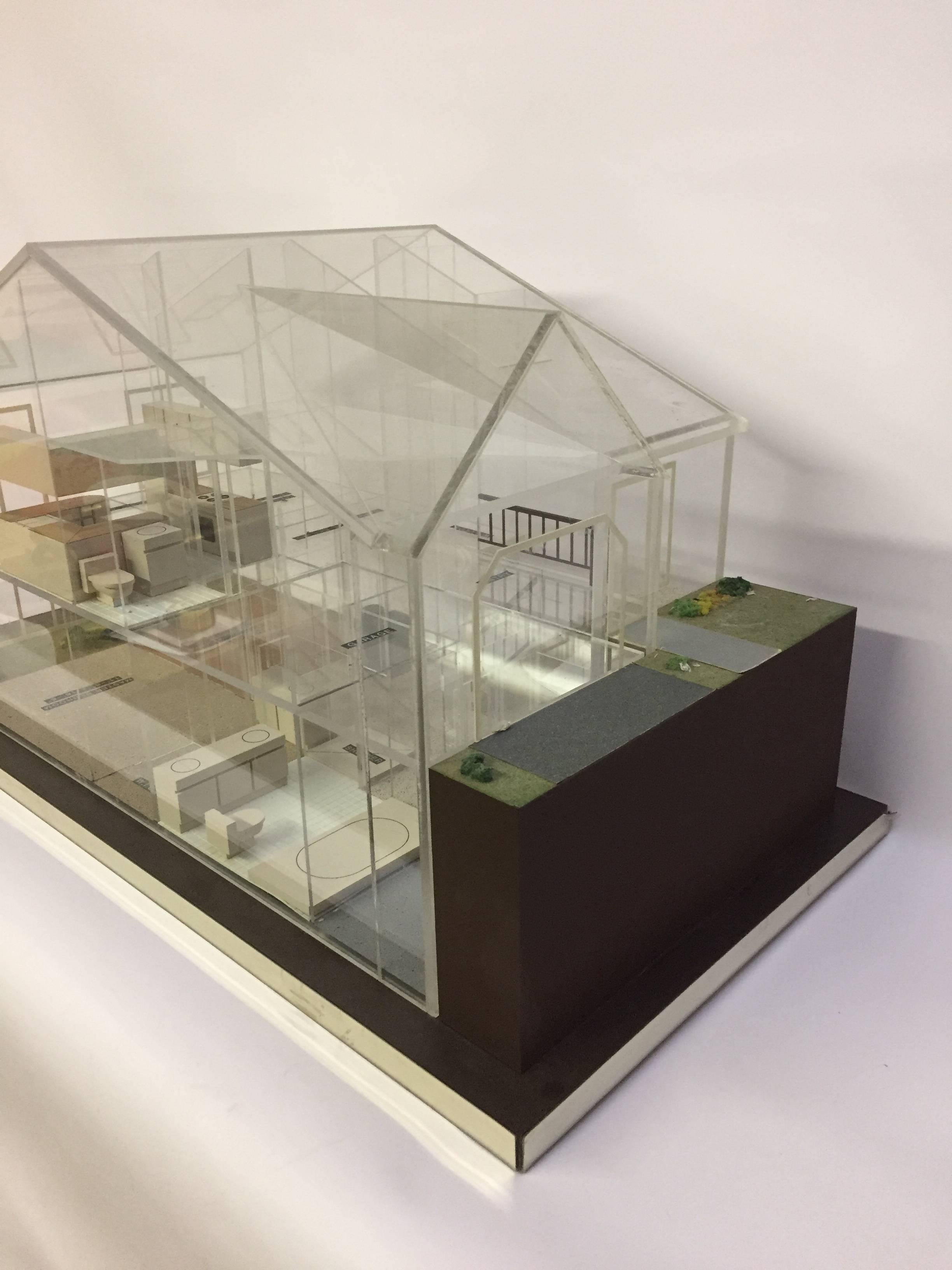 1970s Lucite Architectural Modern Home Model 3